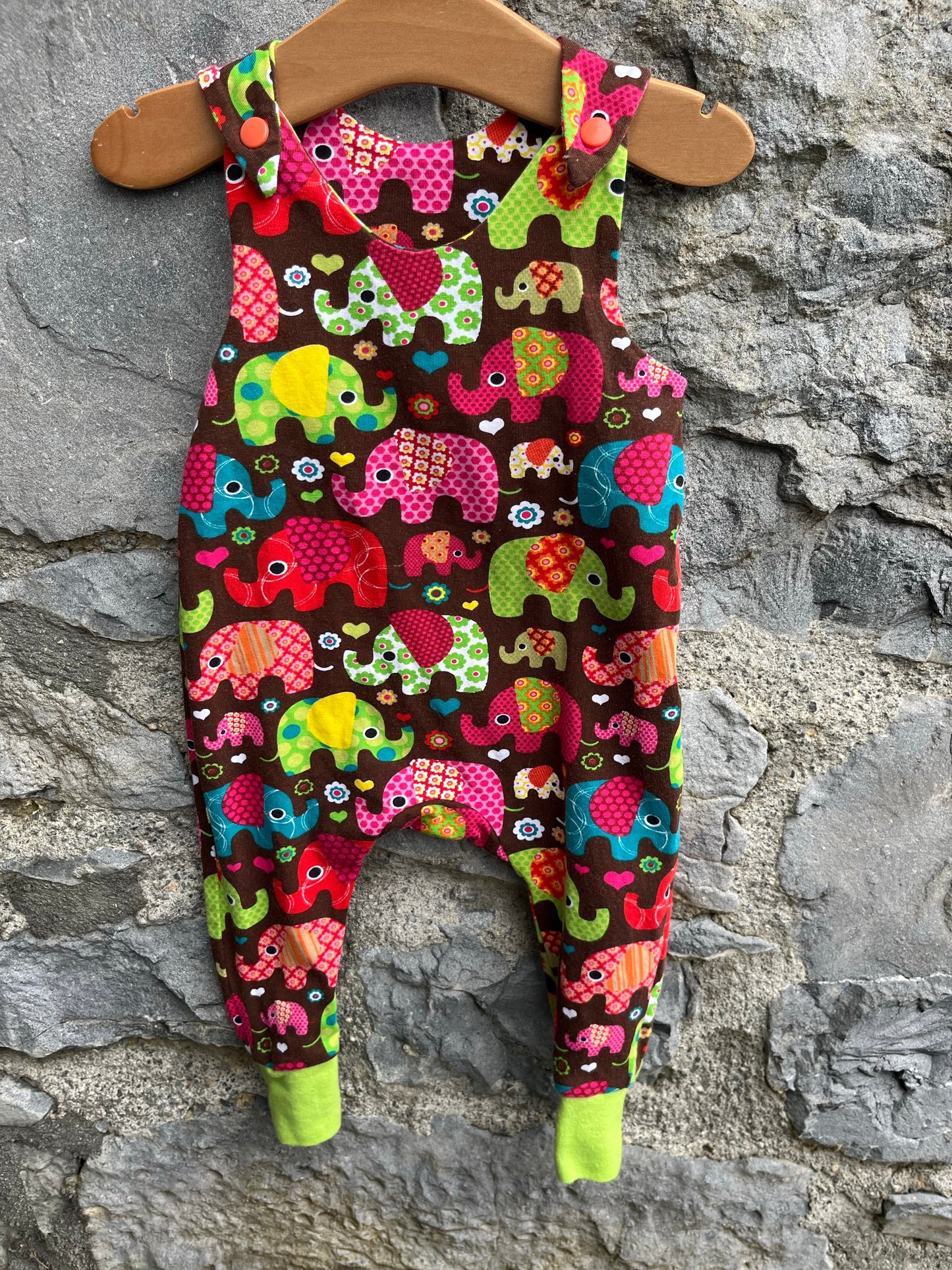 Elephants dungarees 3-6m (62-68cm)