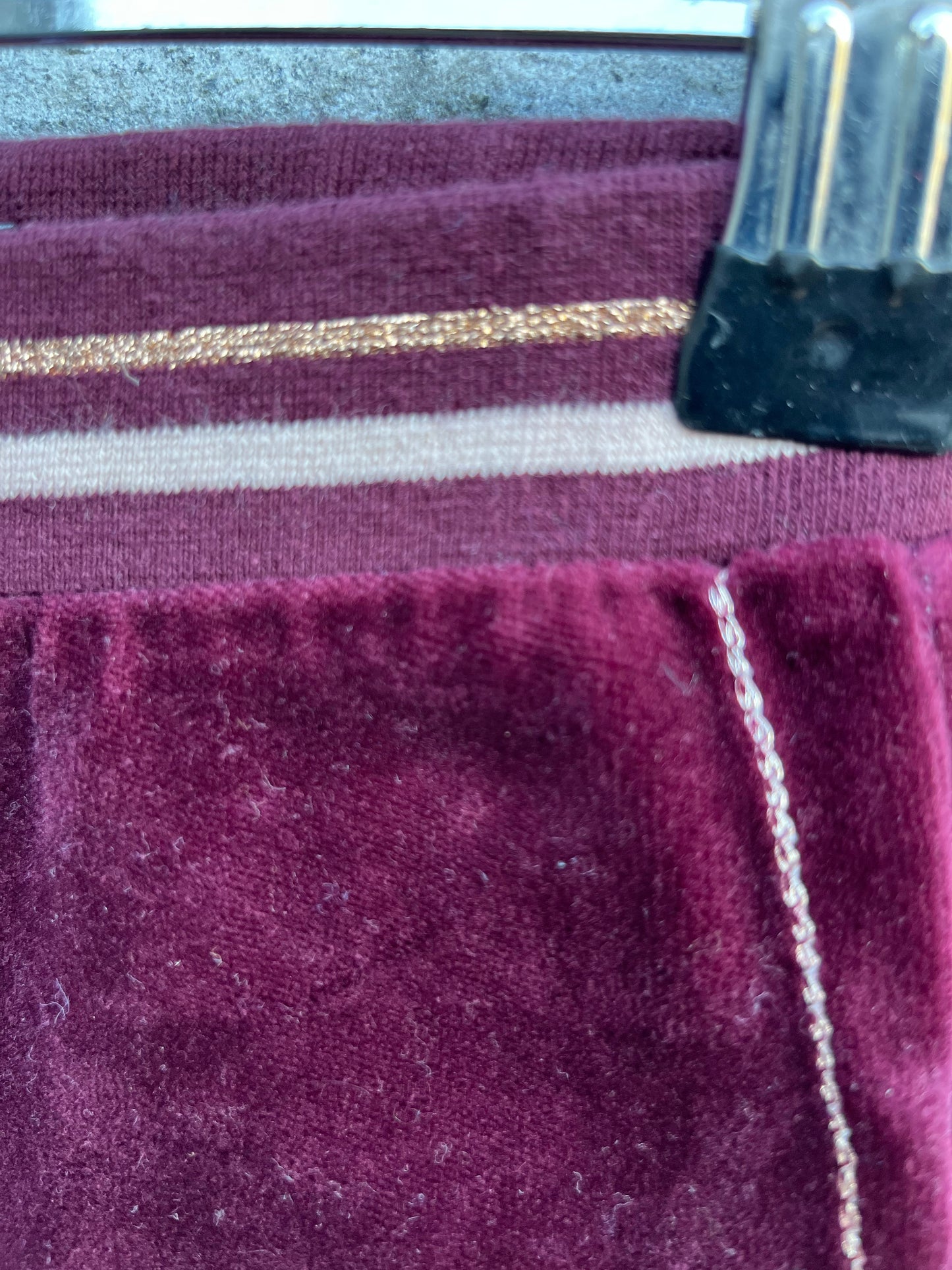 Maroon velour pants 0-3m (56-62cm)