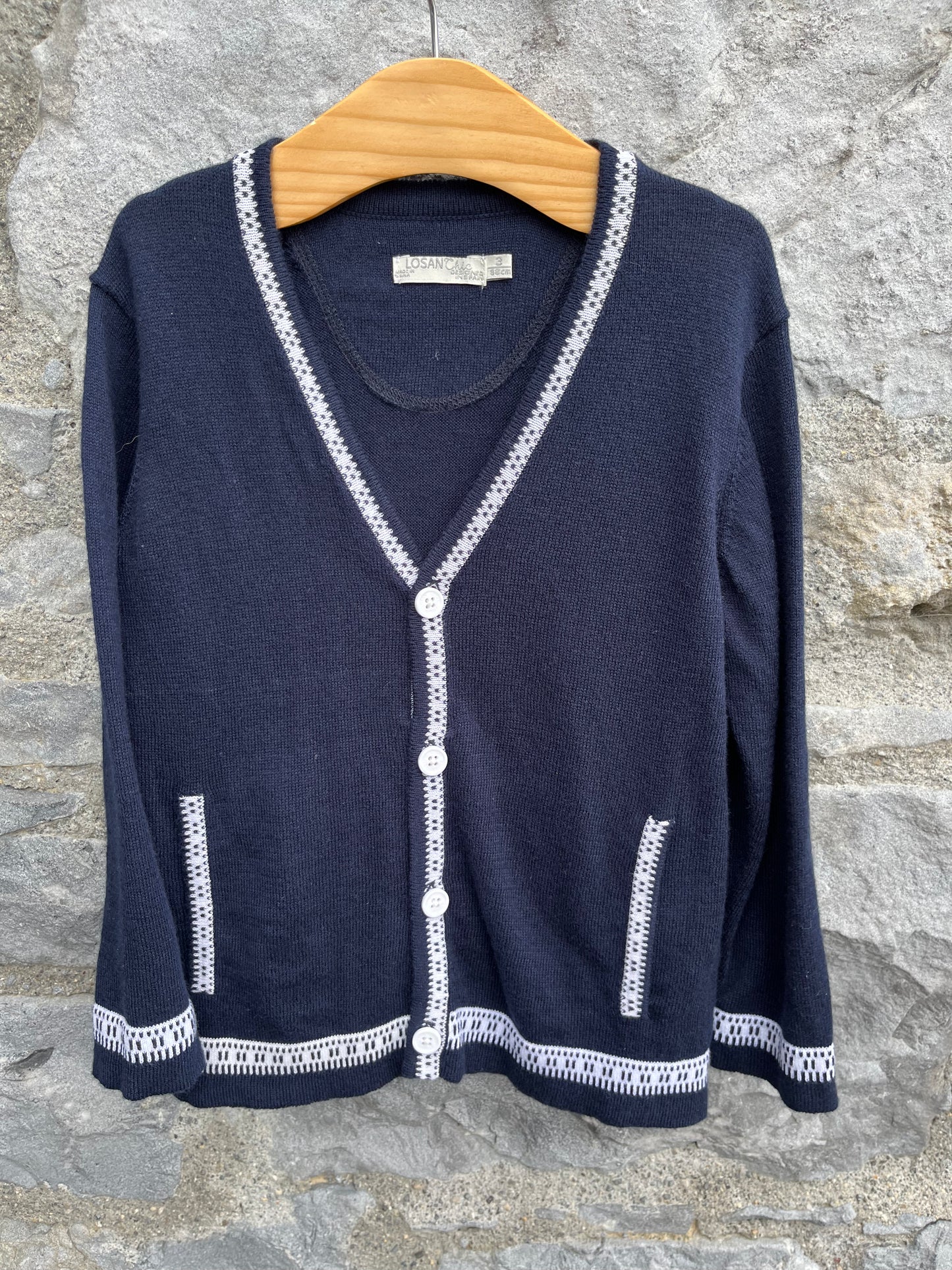 Navy cardigan 3y (98cm)