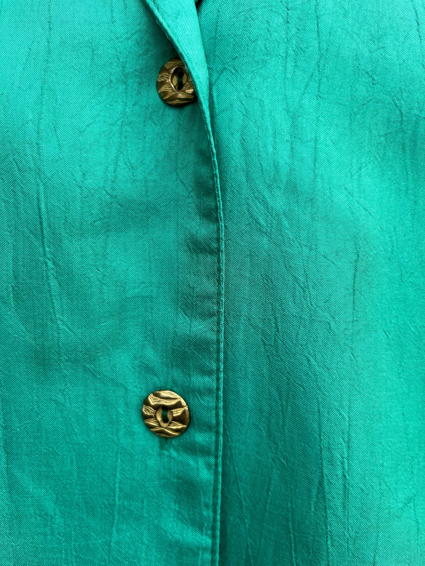 C&A 80s green shirt uk 10-12