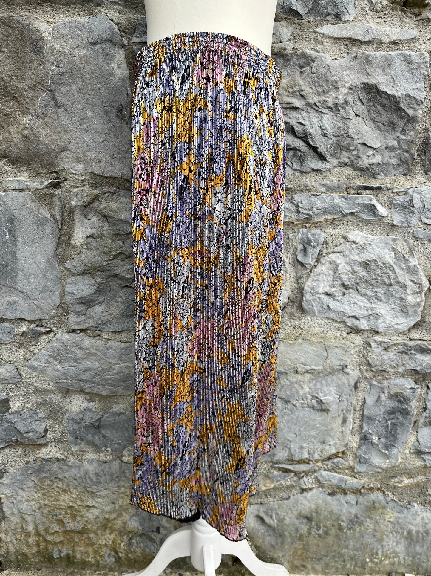 Silver wrinkled skirt uk 10 -12