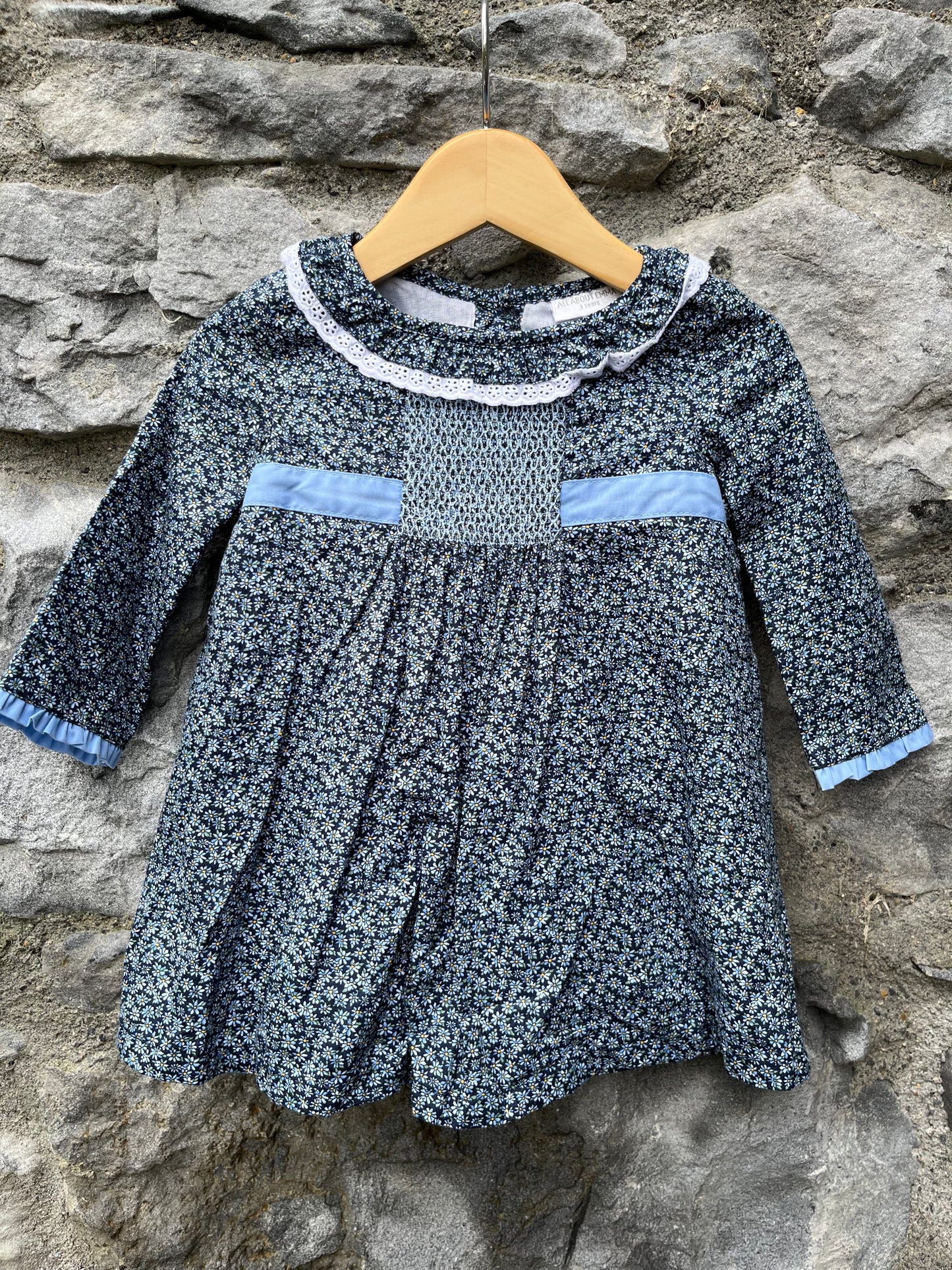 Vintage style floral dress 9-12m (74-80cm)