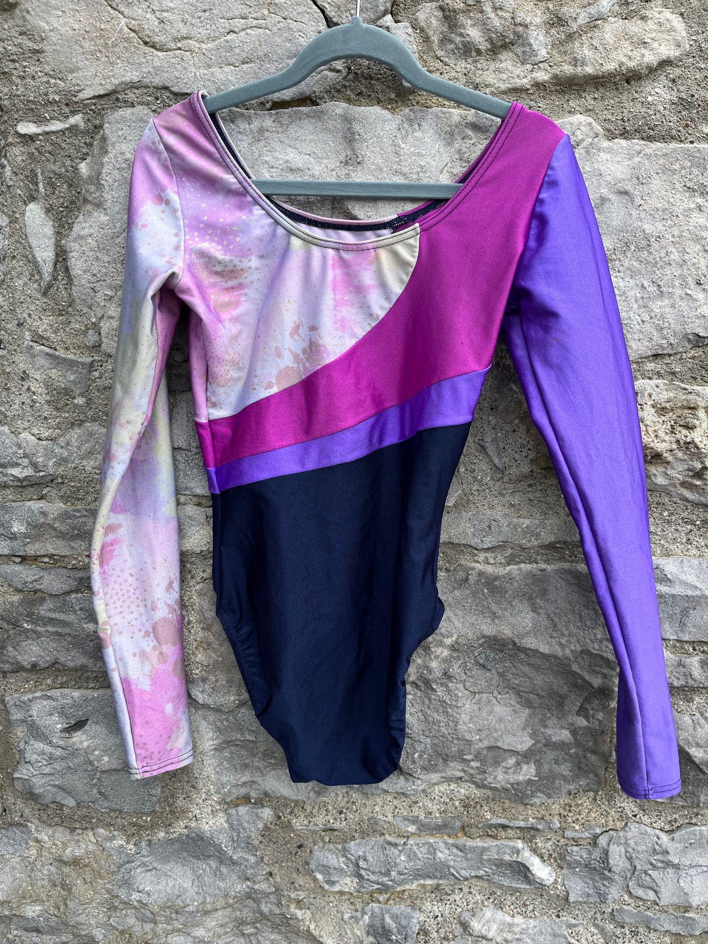 Purple&black leotard 12-13y (152-158cm)