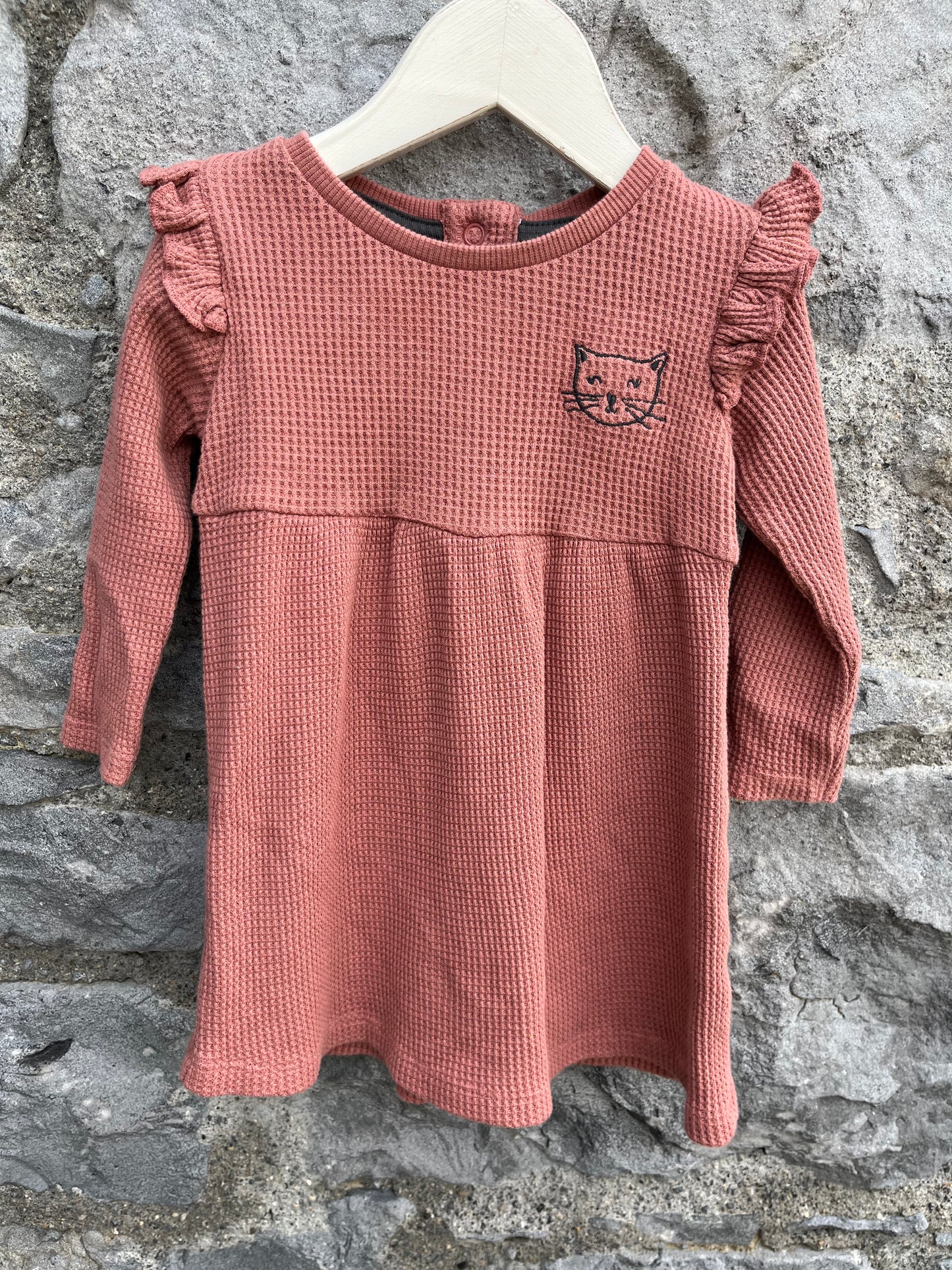 Brown waffle dress 3-6m (62-68cm)
