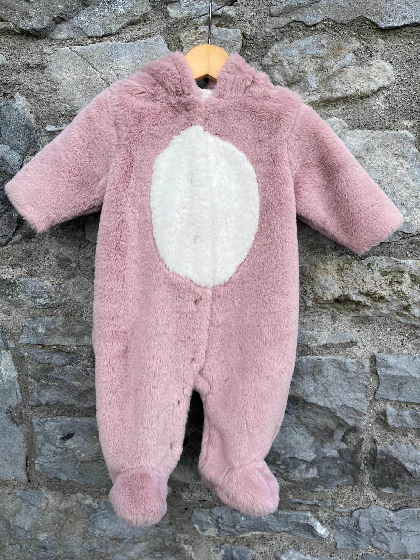 Pink bunny onesie 3-6m (62-68cm)