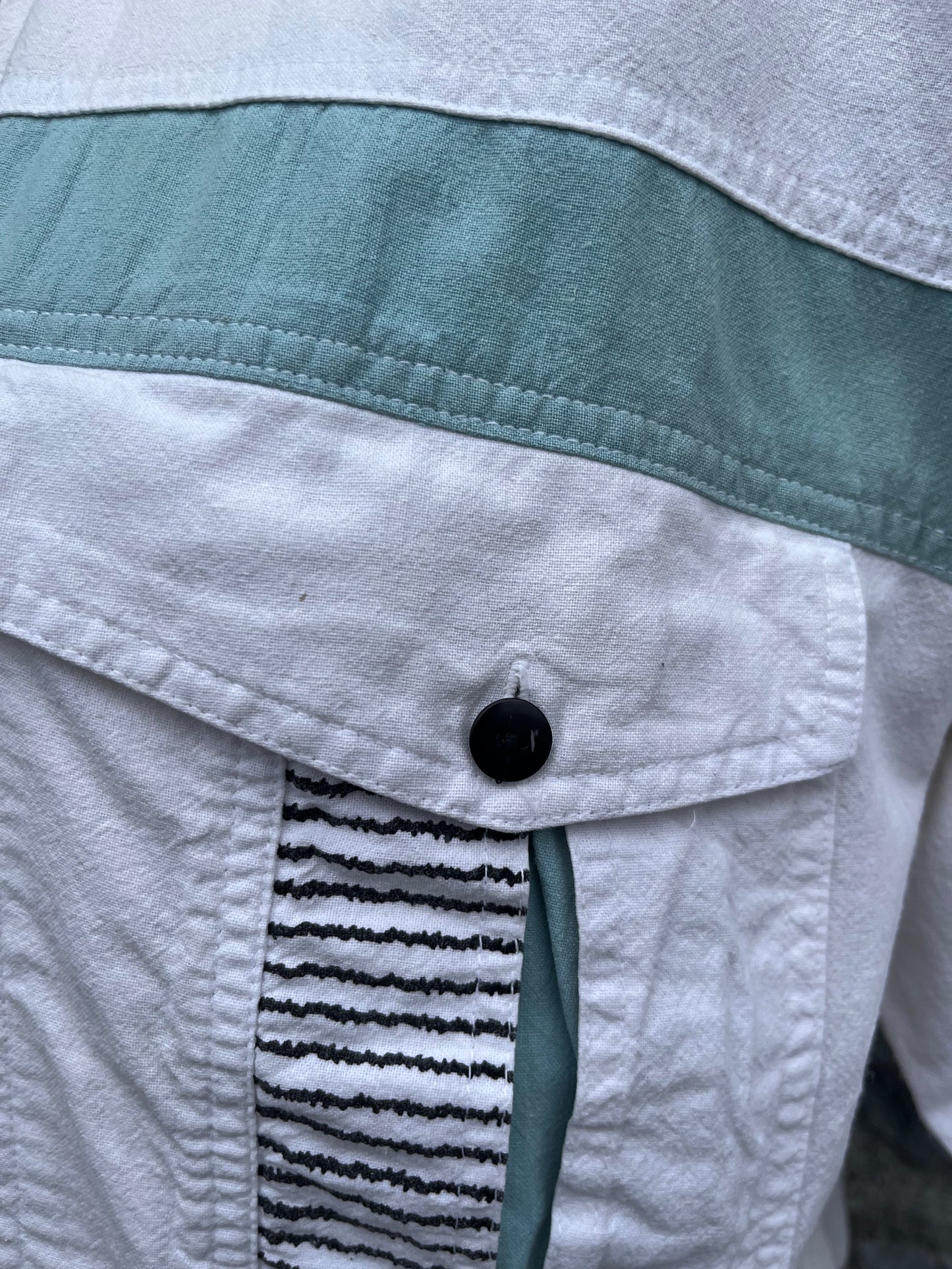 80s white golf top Small