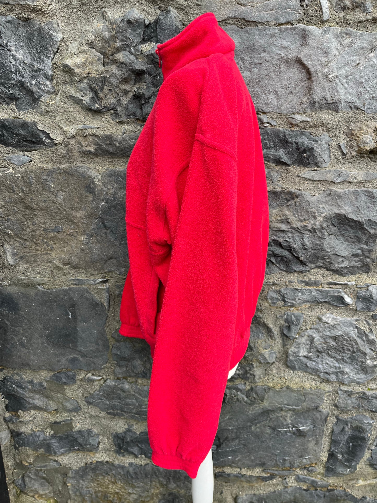 80s red fleece S