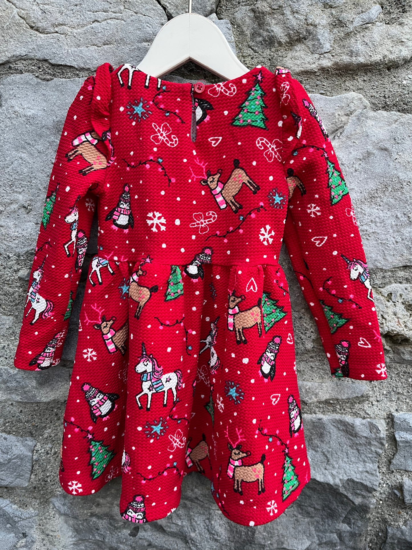 Red Christmas dress 9-12m (74-80cm)