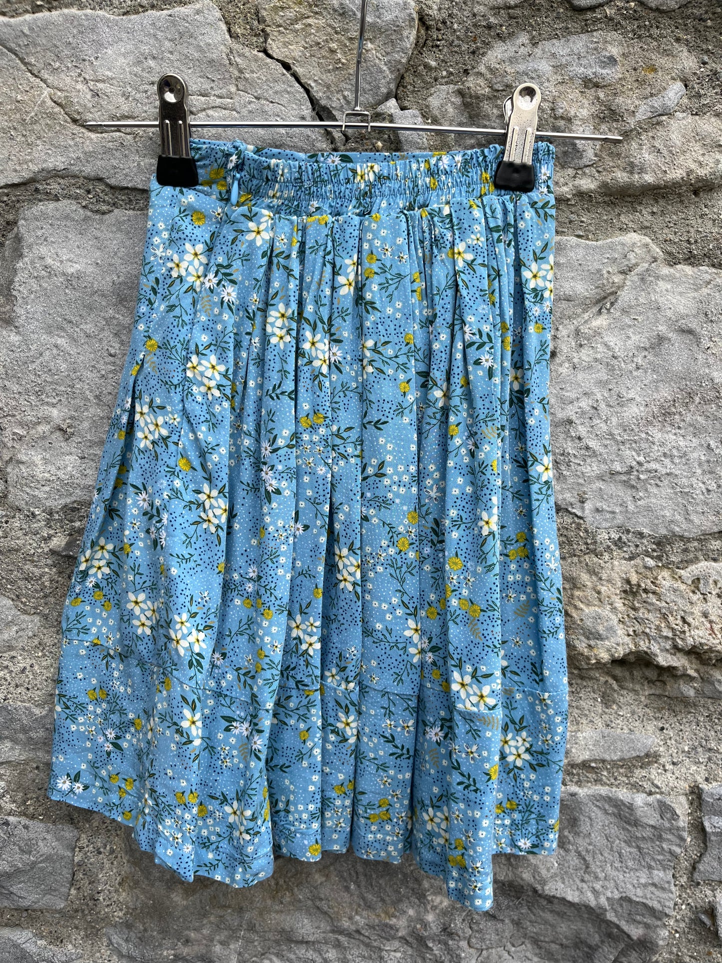 Blue floral midi skirt 2-3y (92-98cm)
