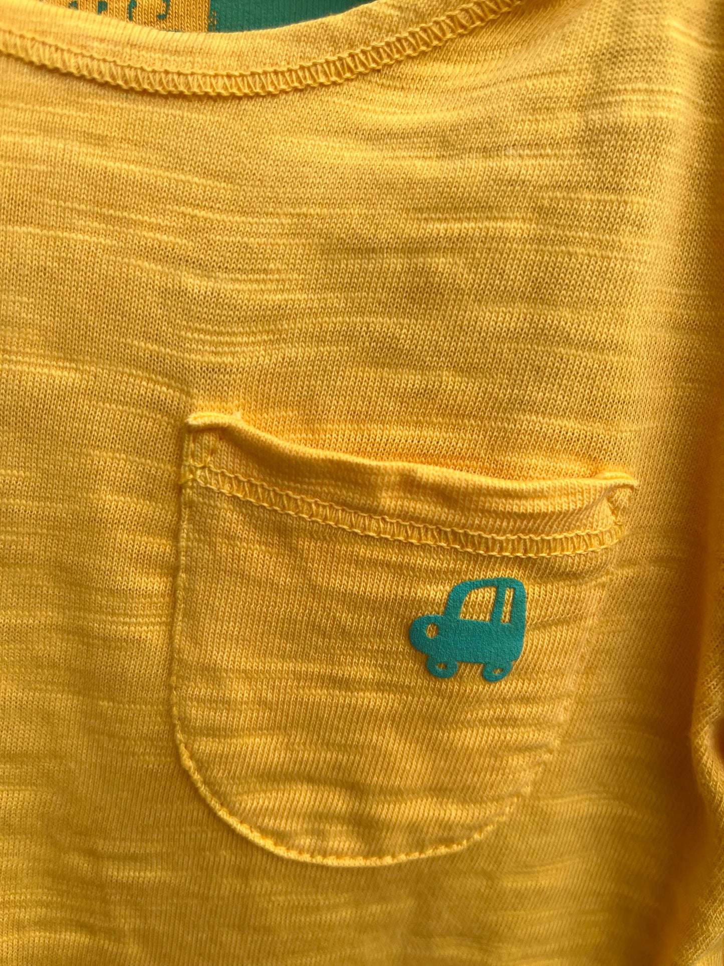 Green&yellow T-shirts 3-6m (62-68cm)