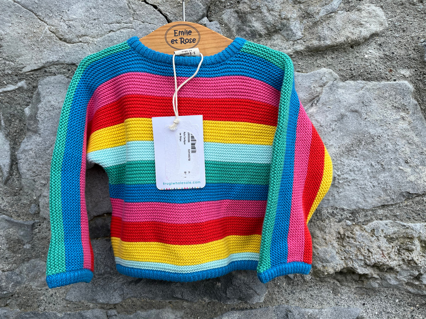 Rainbow cardigan 3-6m (62-68cm)
