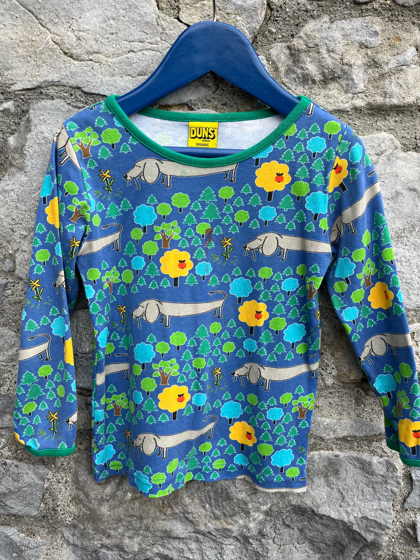 Blue dog top 4y (104cm)
