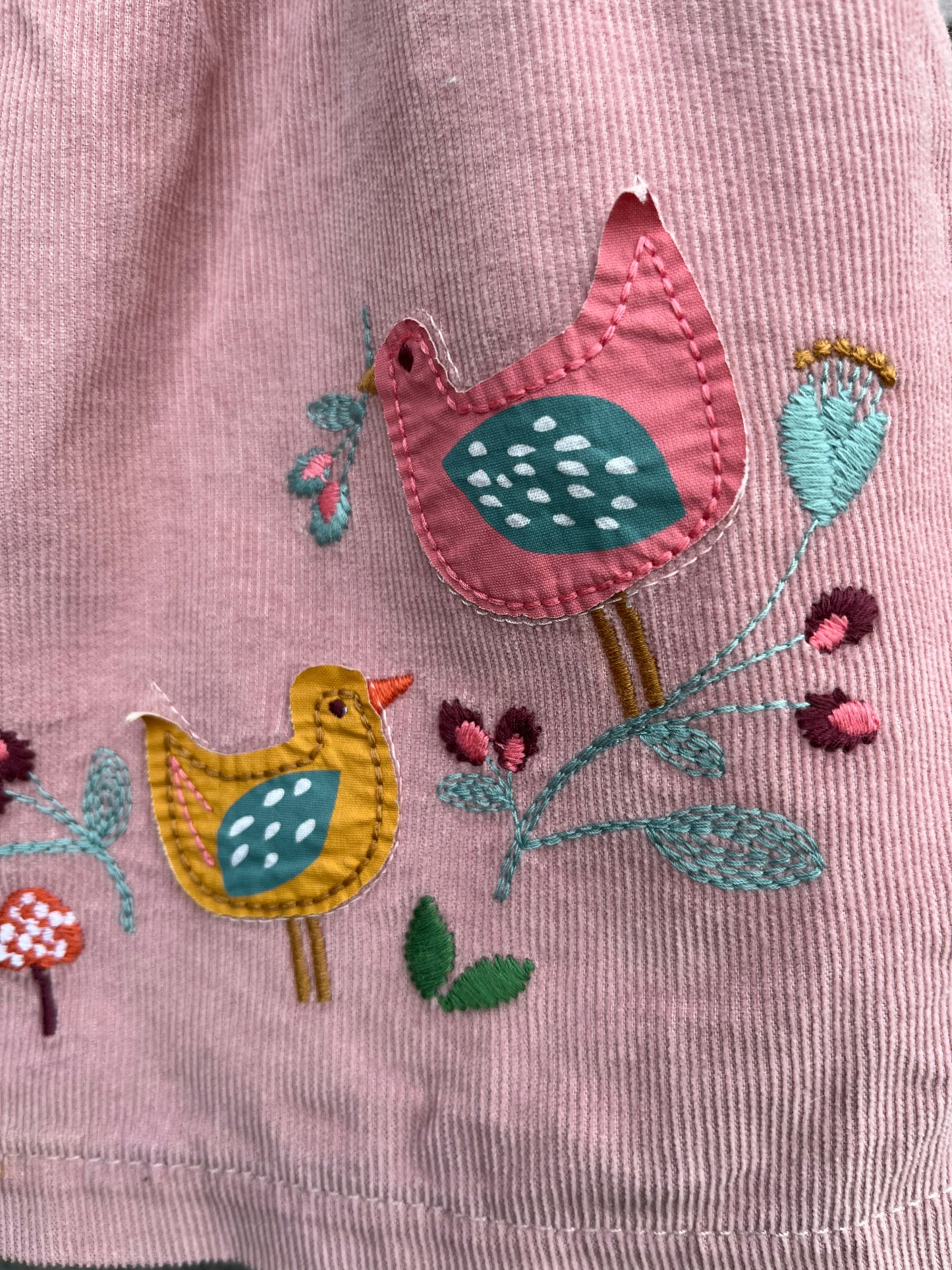 Pink cord dress&vest 3-6m (62-68cm)