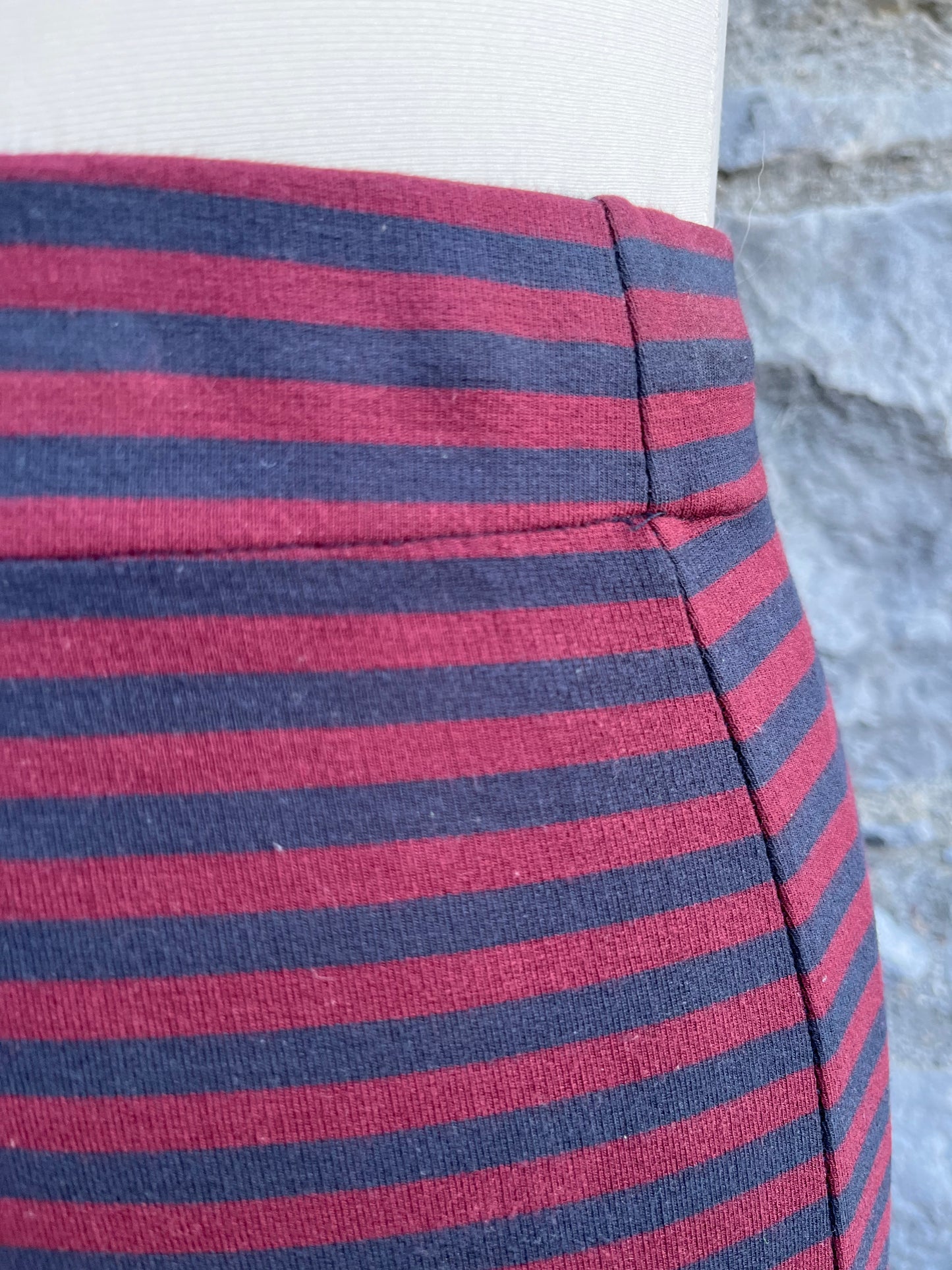 Maroon stripy skirt uk 8