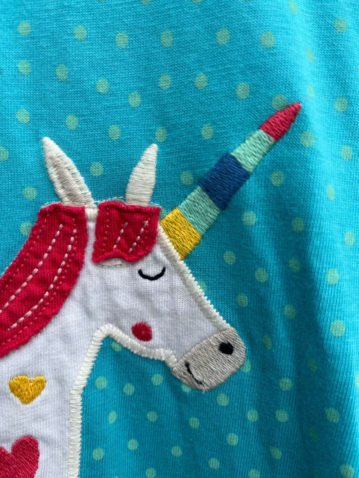 Unicorn blue A-line top 5-6y (110-116cm)