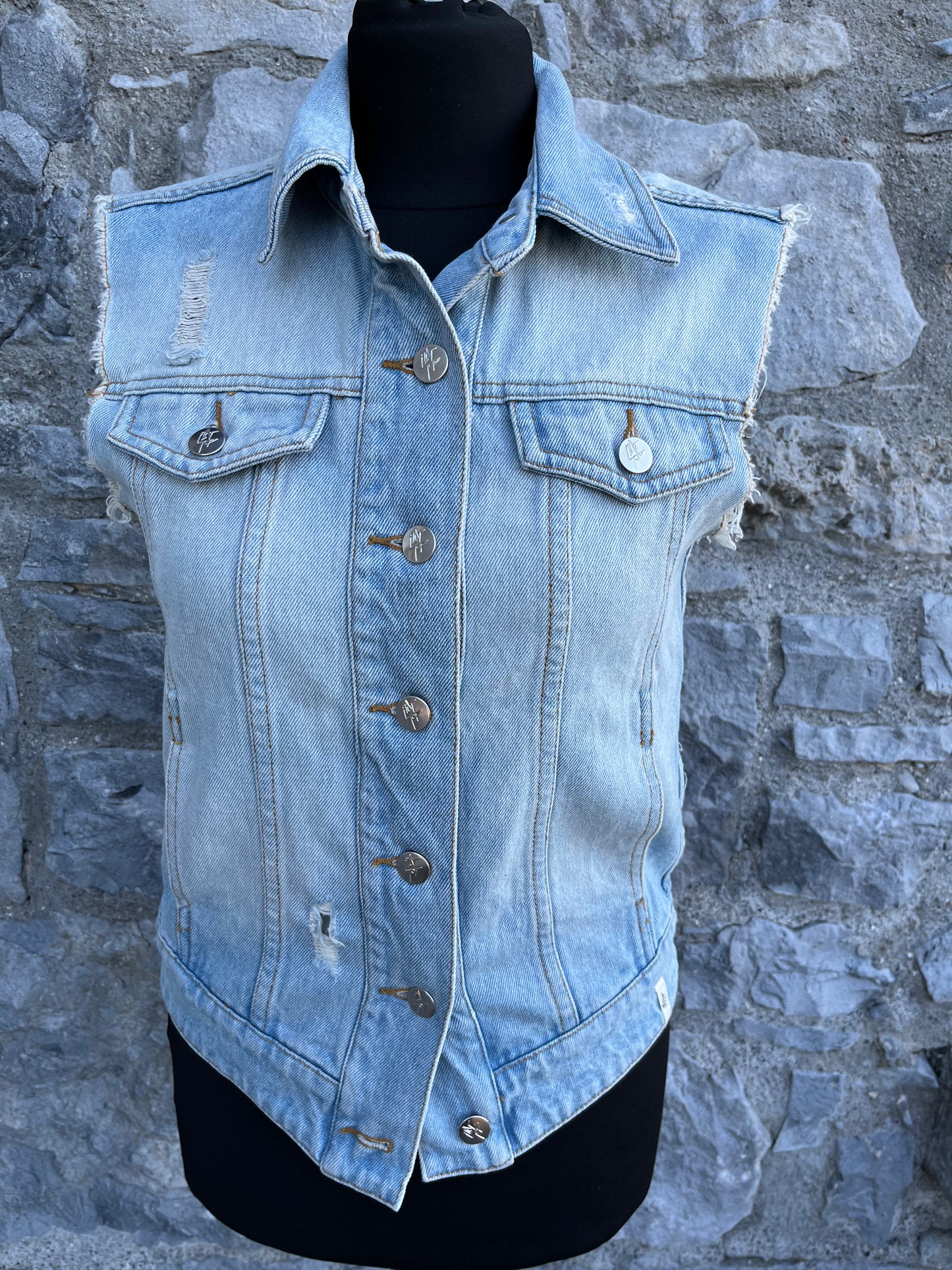 90s denim gilet uk 6-8