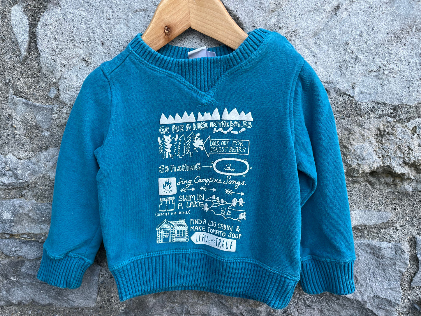 Blue sweatshirt 9m (74cm)
