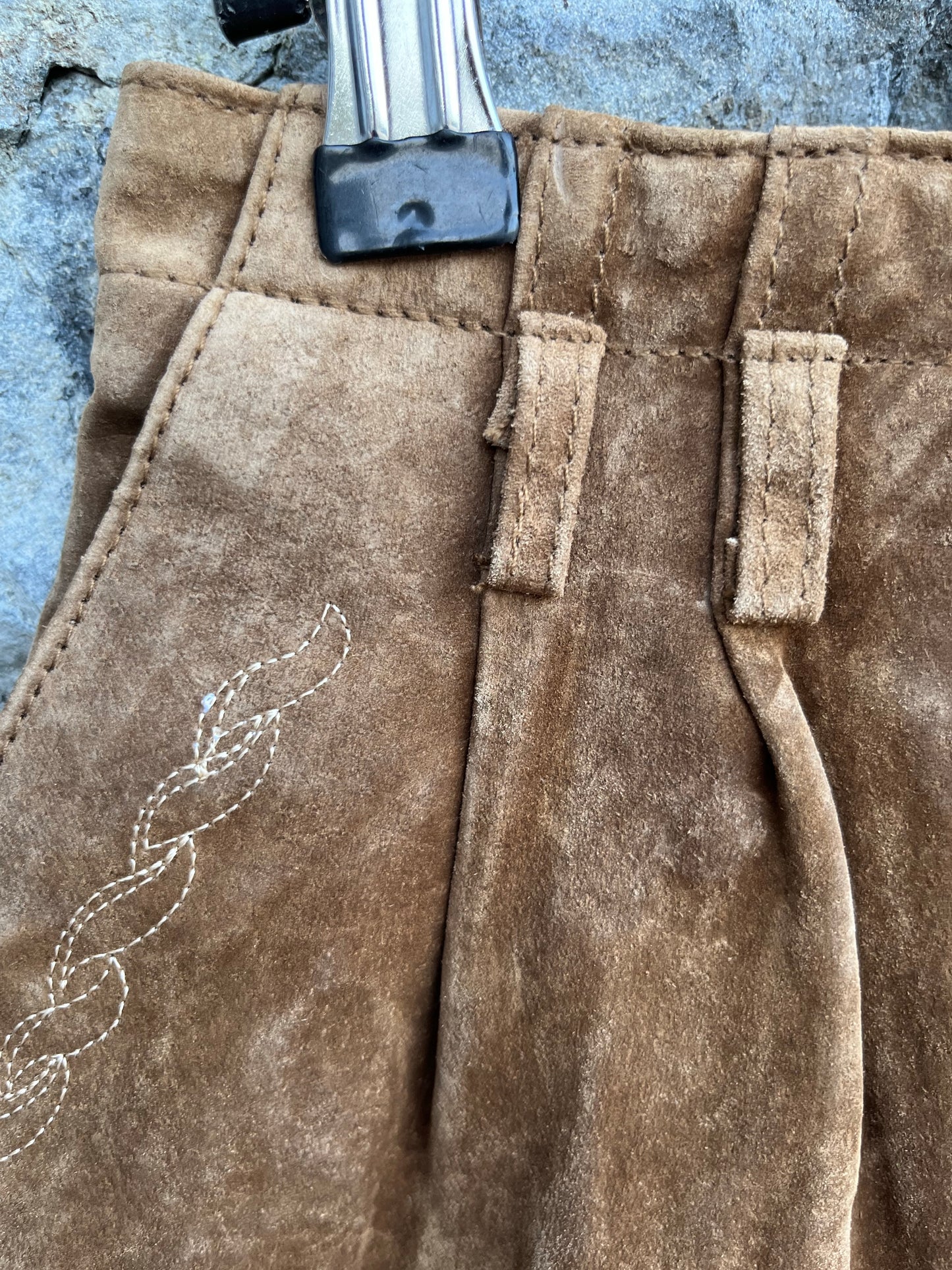 Brown suede pants 8-9y (128-134cm)