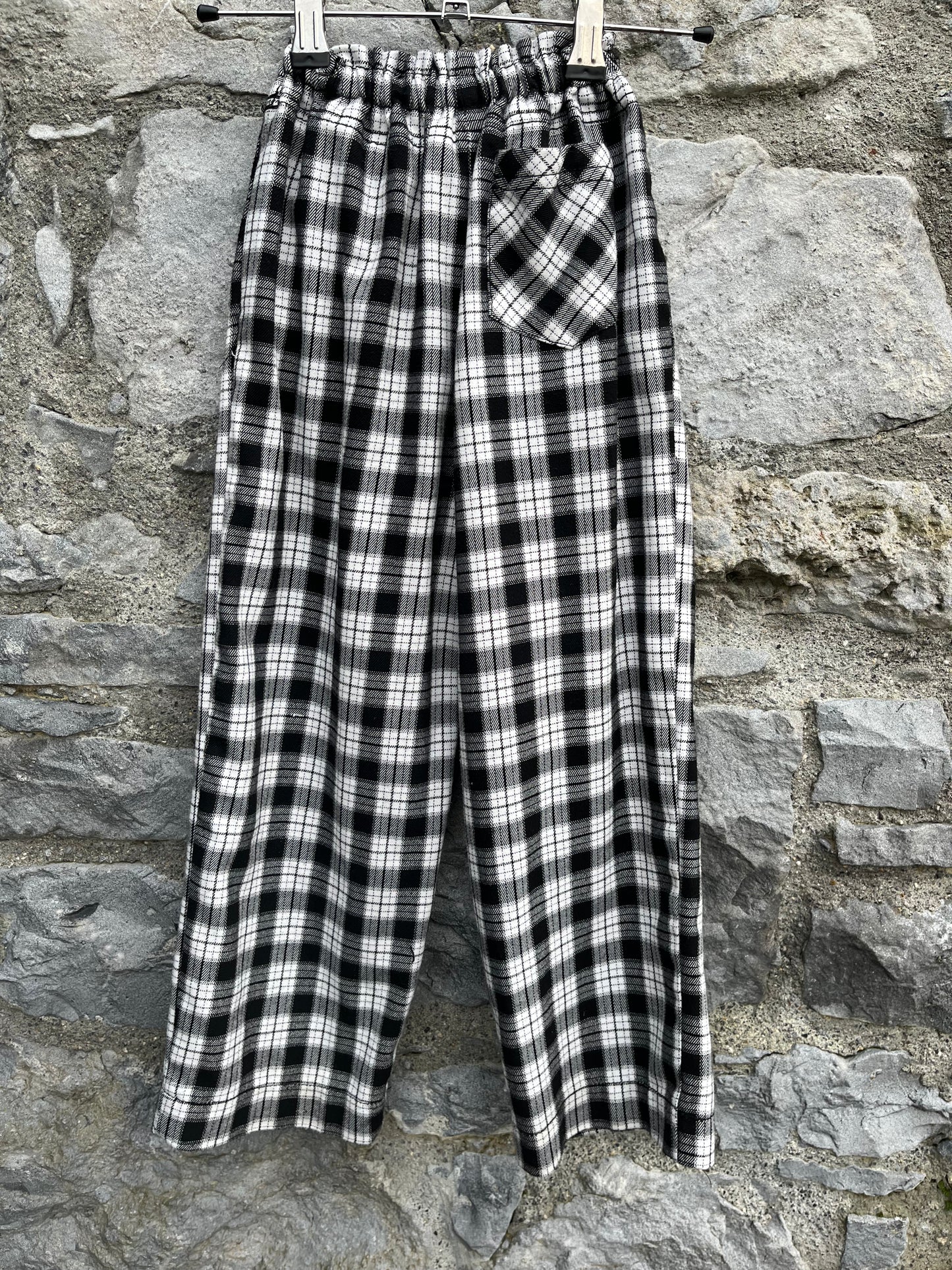 Black&white check pants 7-8y (122-128cm)