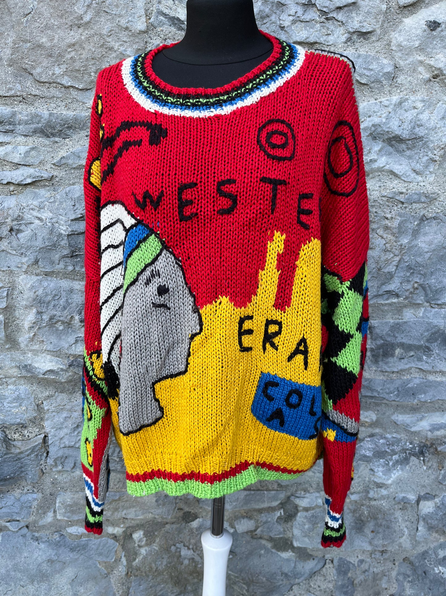80s abstract jumper XL