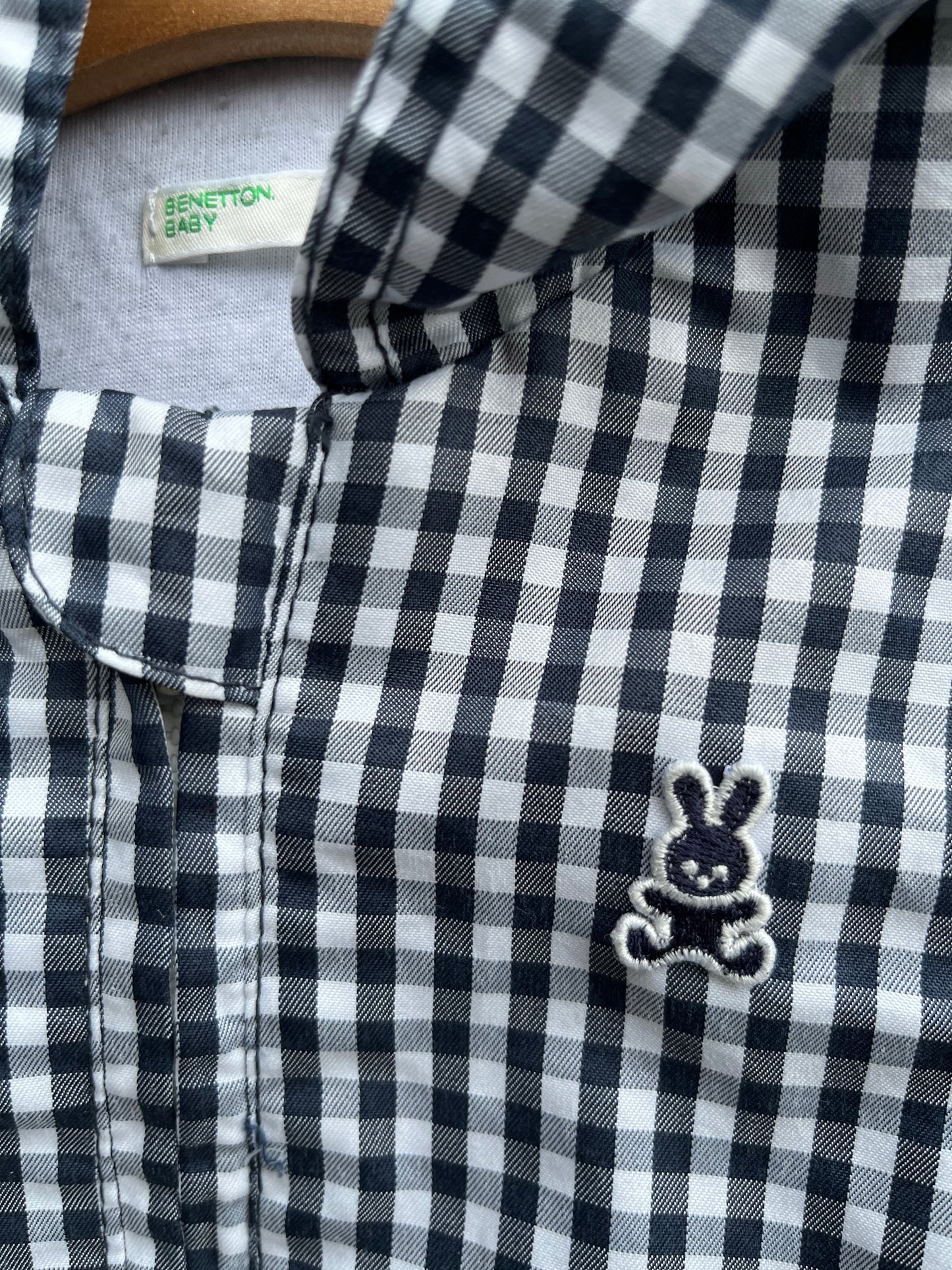Black gingham jacket 6-9m (68-74cm)