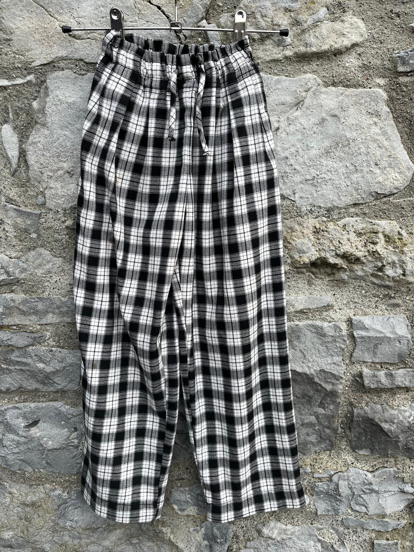 Black&white check pants 7-8y (122-128cm)