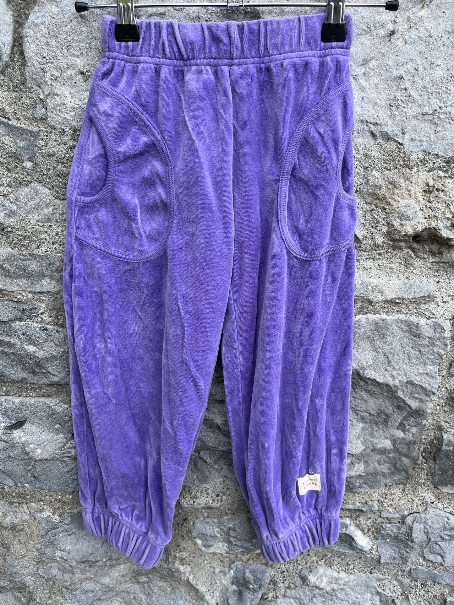 Lilac velour pants 4y (104cm)