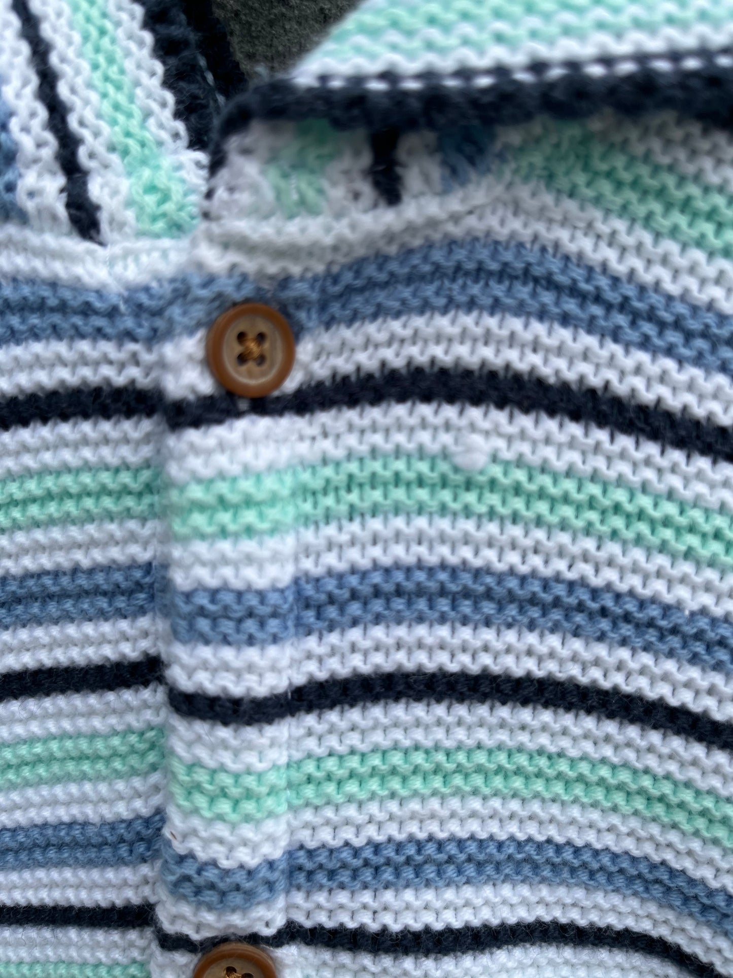 Stripy hooded cardigan 3-6m (62-68cm)