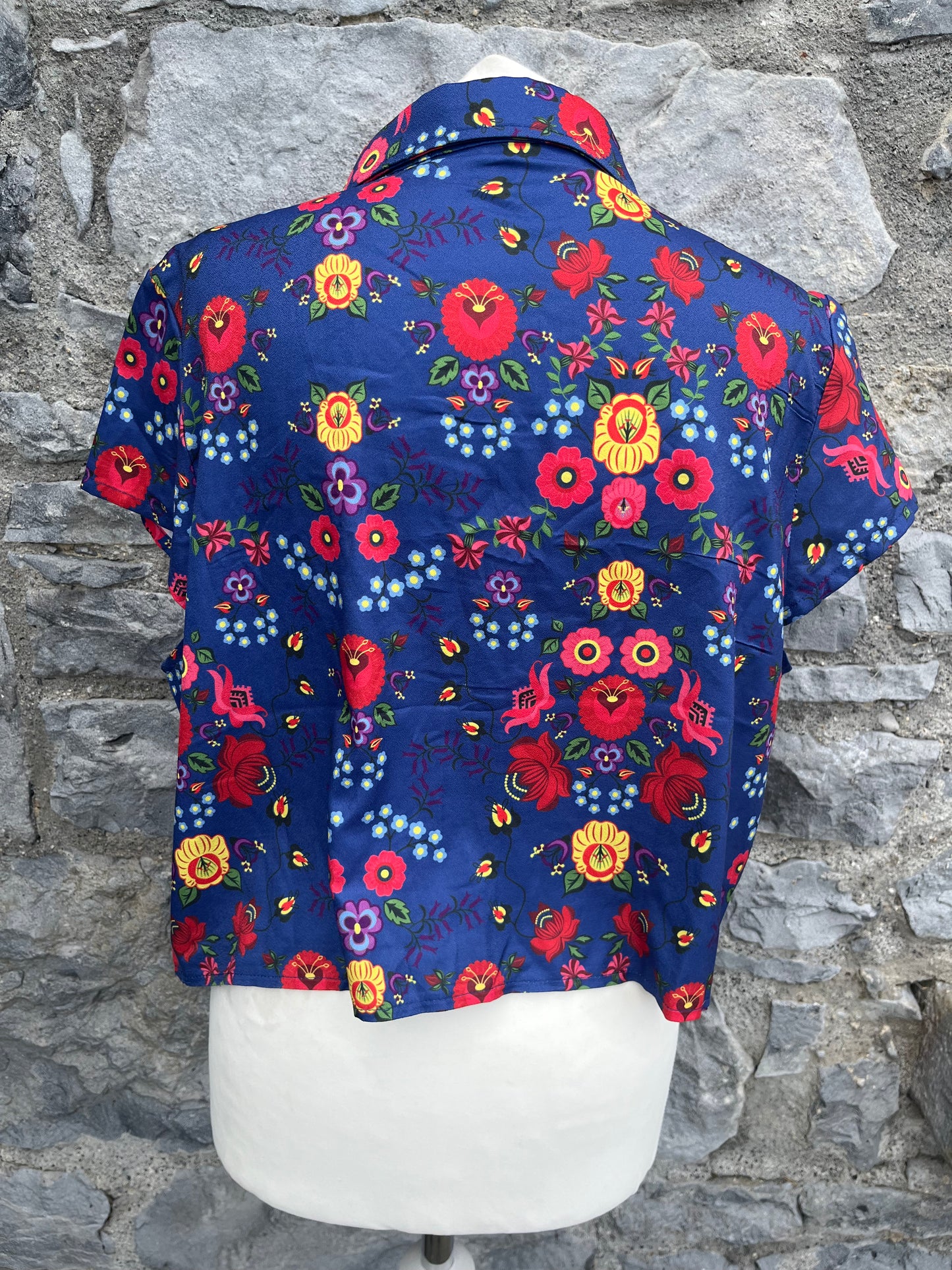 Floral tie up shirt uk 16