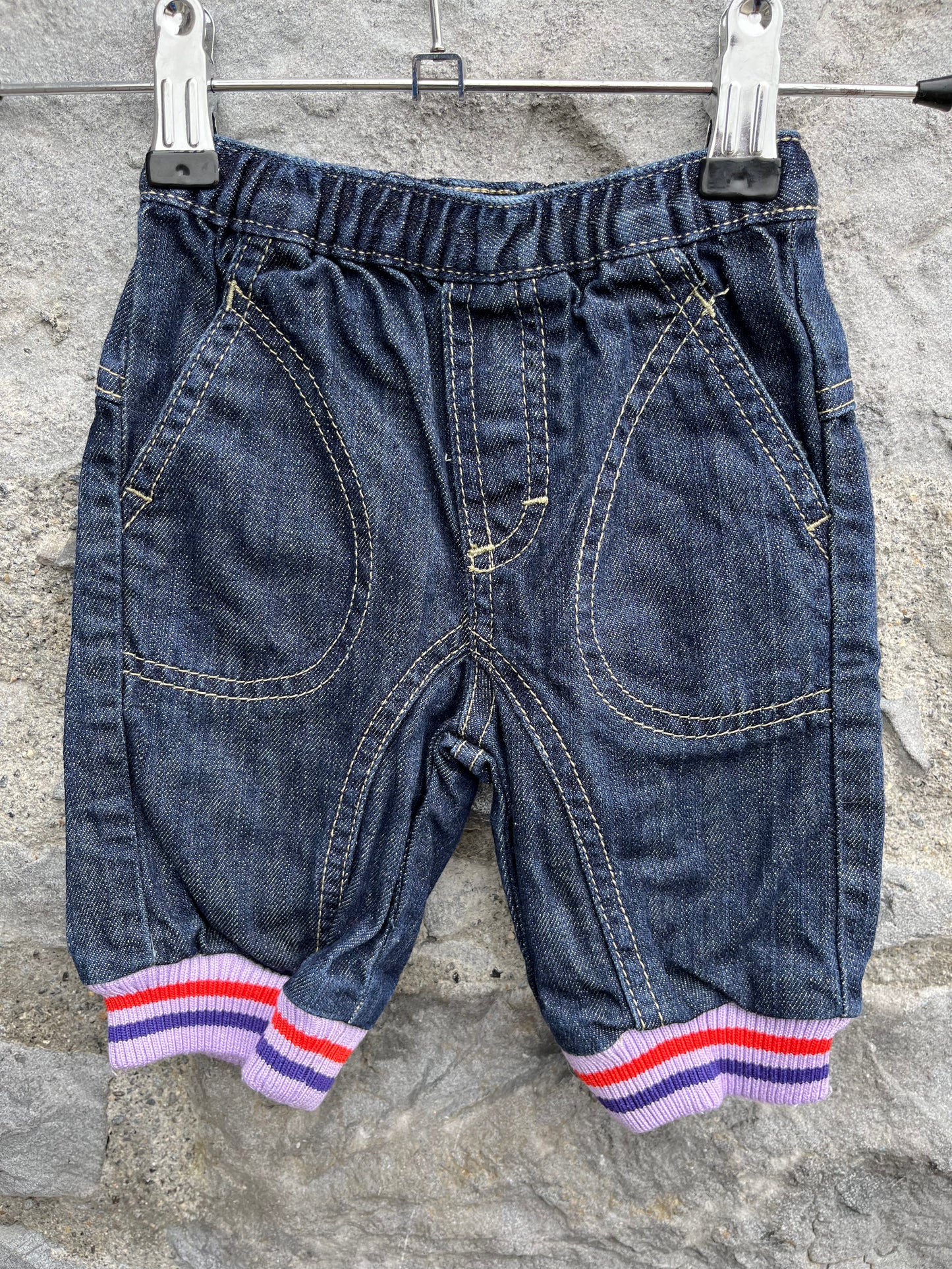 Denim baggy pants 0-1m (56cm)