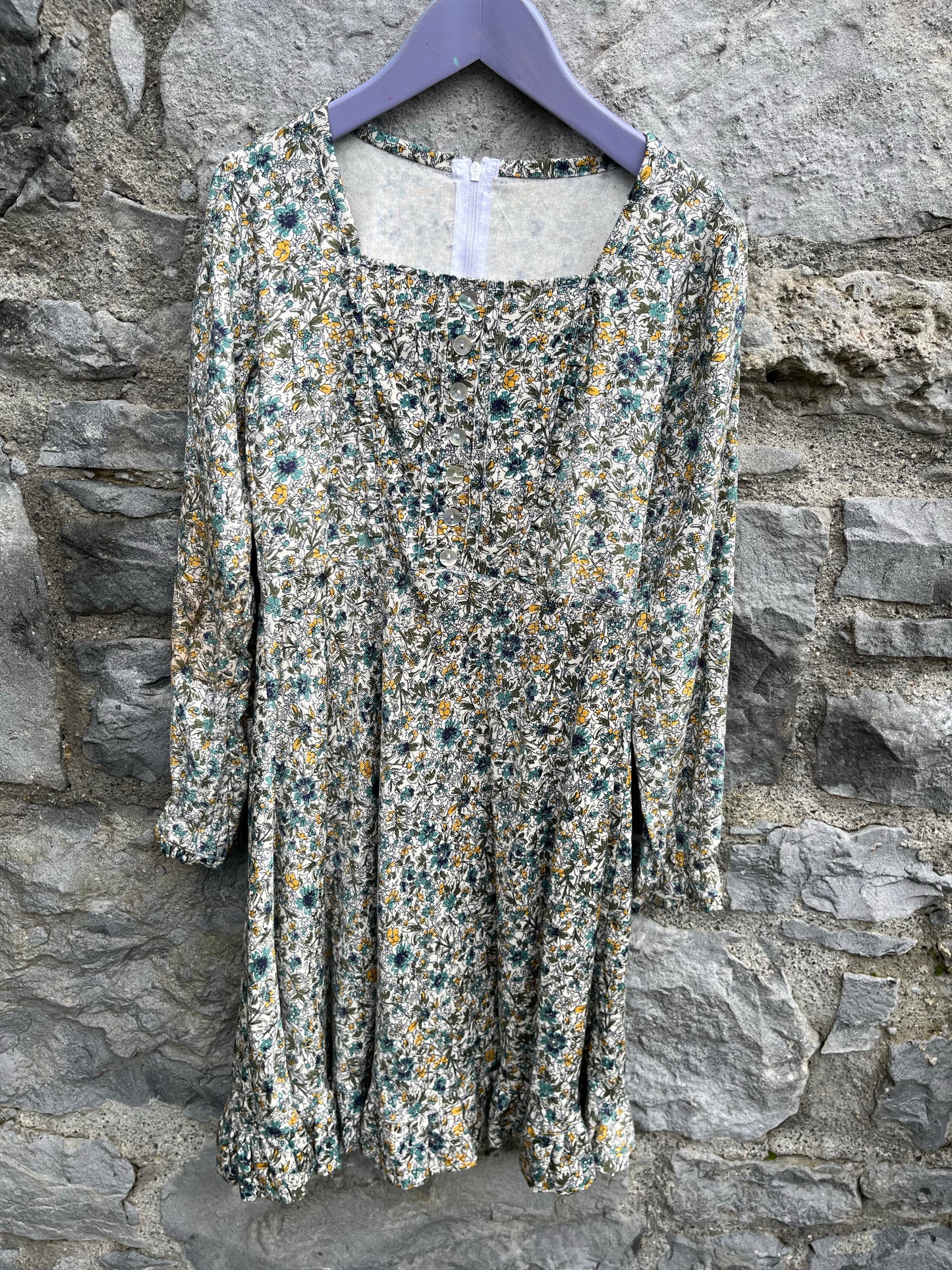 Cord floral dress 9-10y (134-140cm)