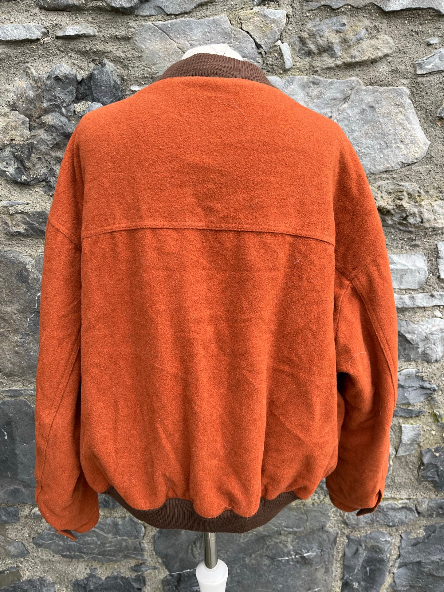 80s Brown bomber jacket M/L