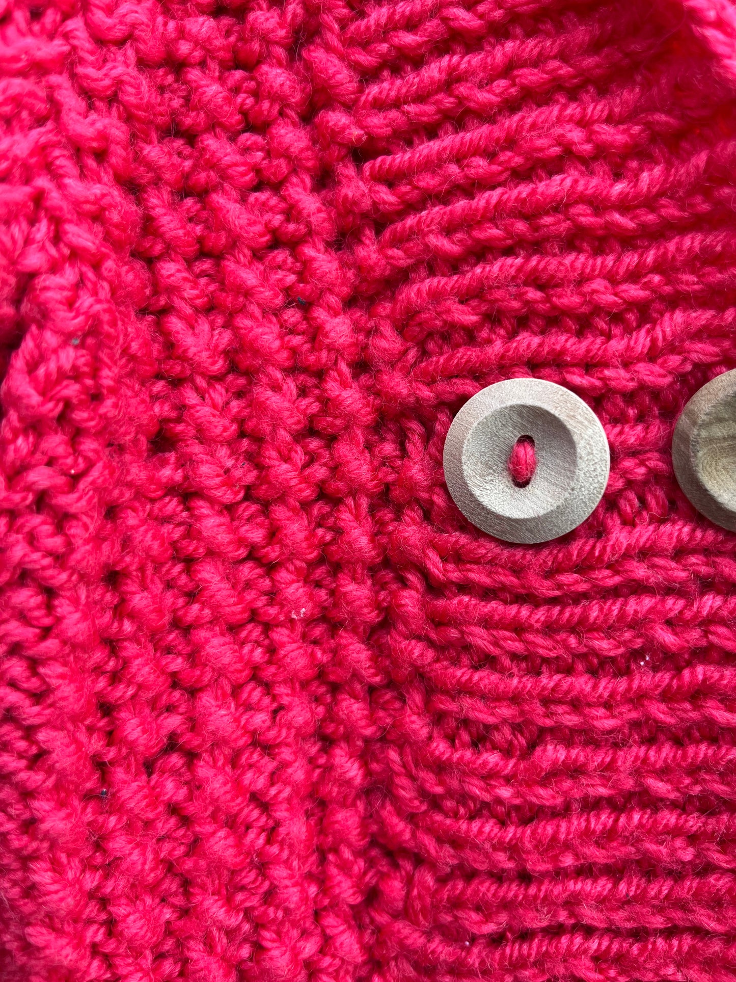 Pink chunky cardigan 3-6m (62-68cm)