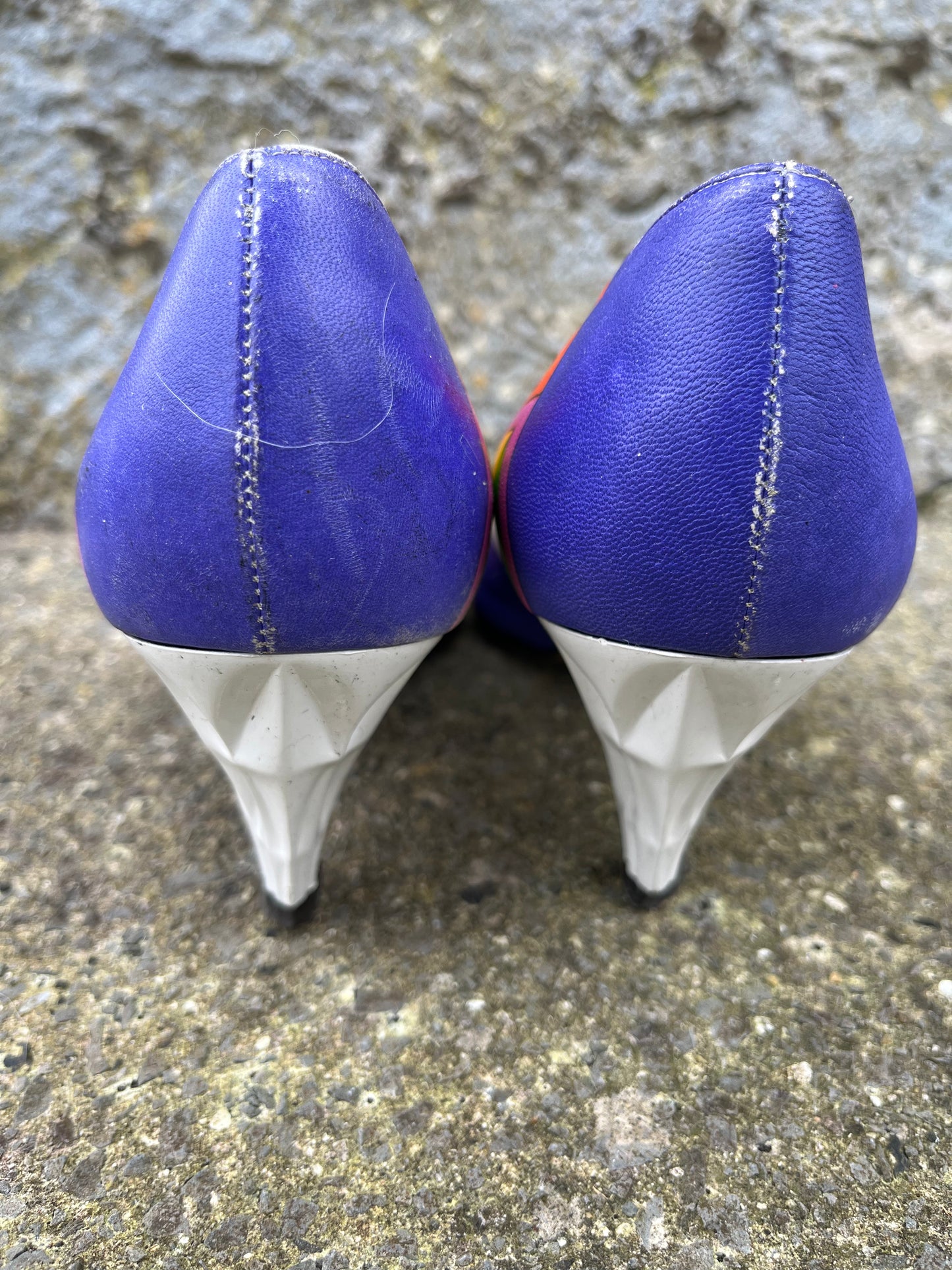 Colourful geometric heels uk 6 (eu 39.5)