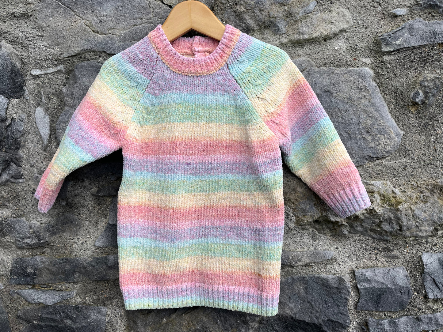 Rainbow kintted dress 9-12m (74-80cm)