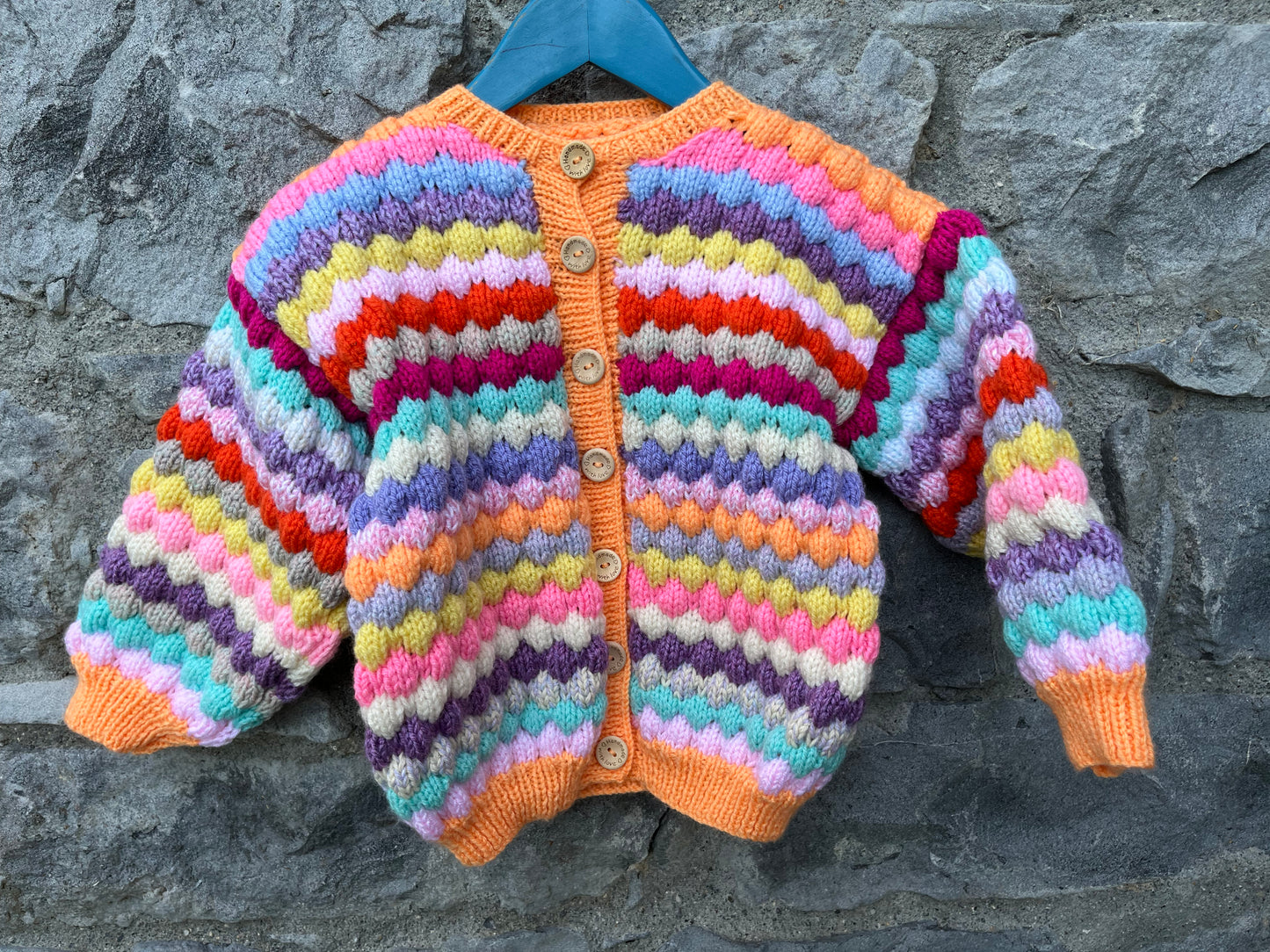Rainbow bubble cardigan 3-4y (98-104cm)