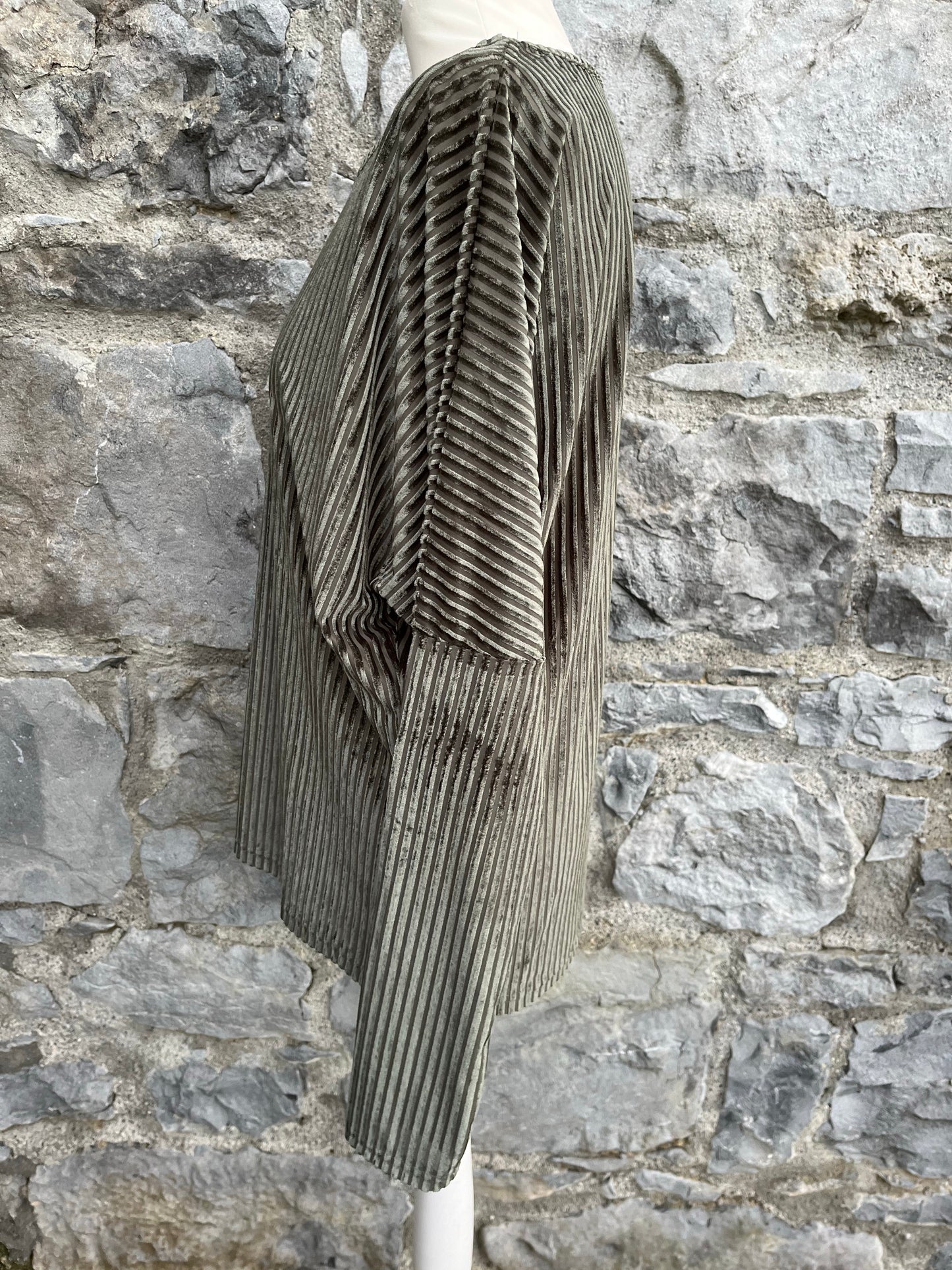 Stripy velour top uk 16