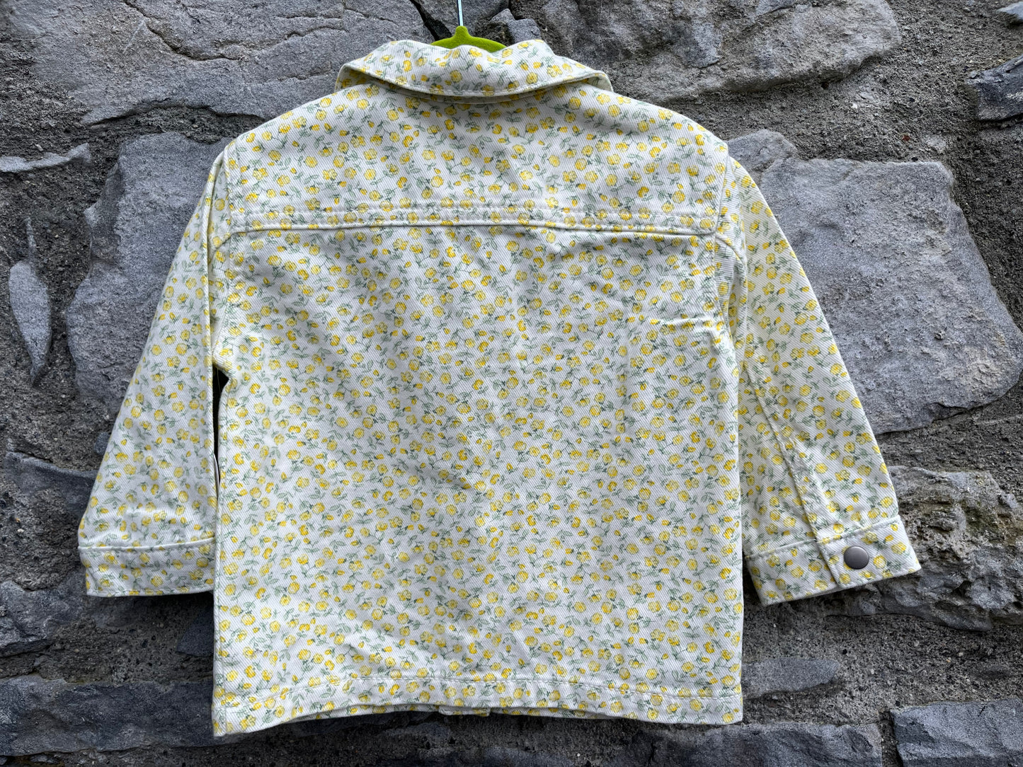 Yellow flowers denim jacket 9-12m (74-80cm)