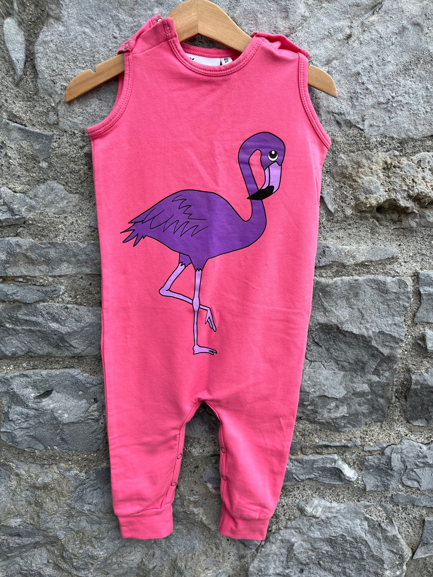 Flamingo dungarees 12-18m (80-86cm)