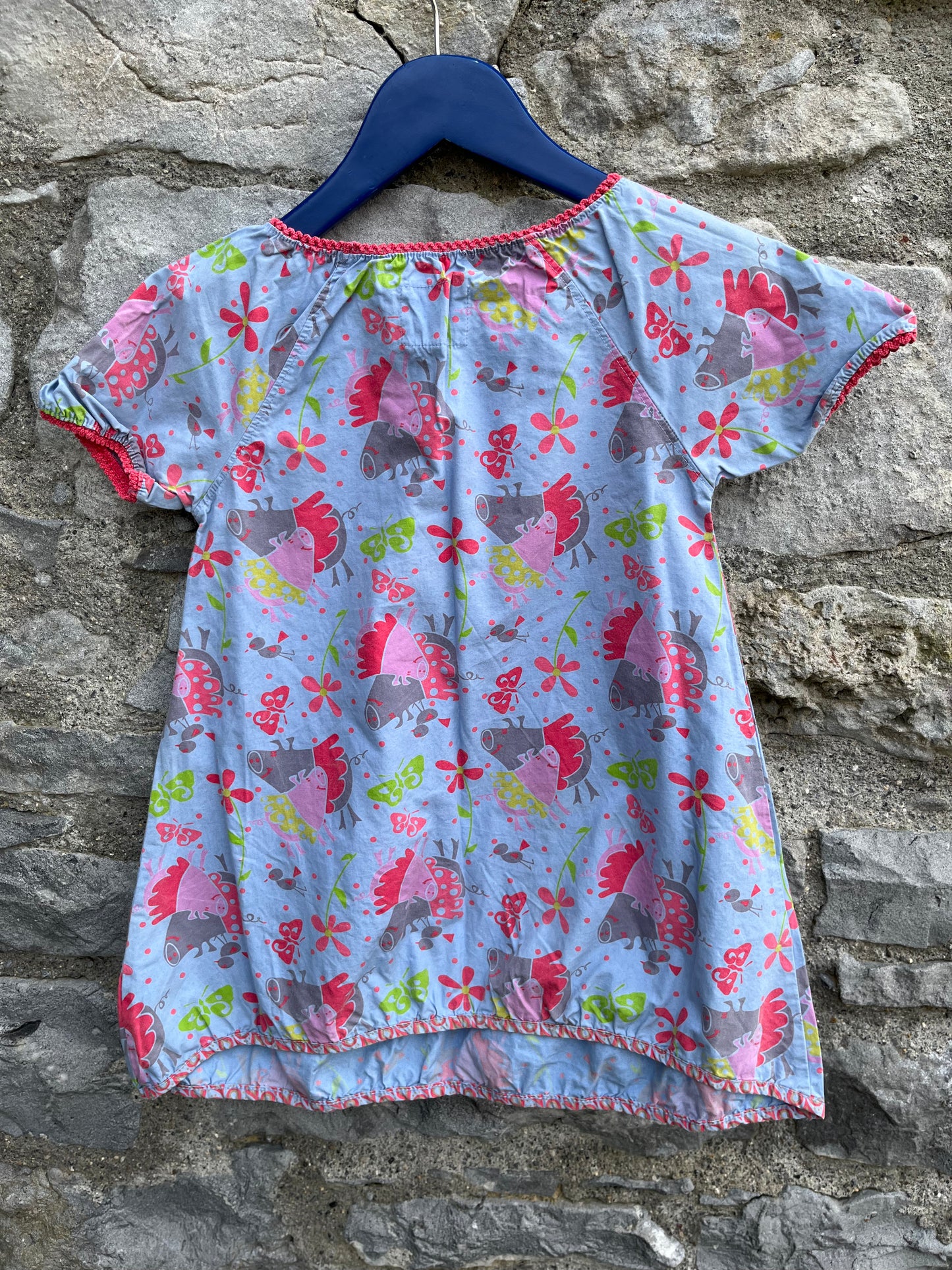 Pigs blue dress 3-4y (98-104cm)