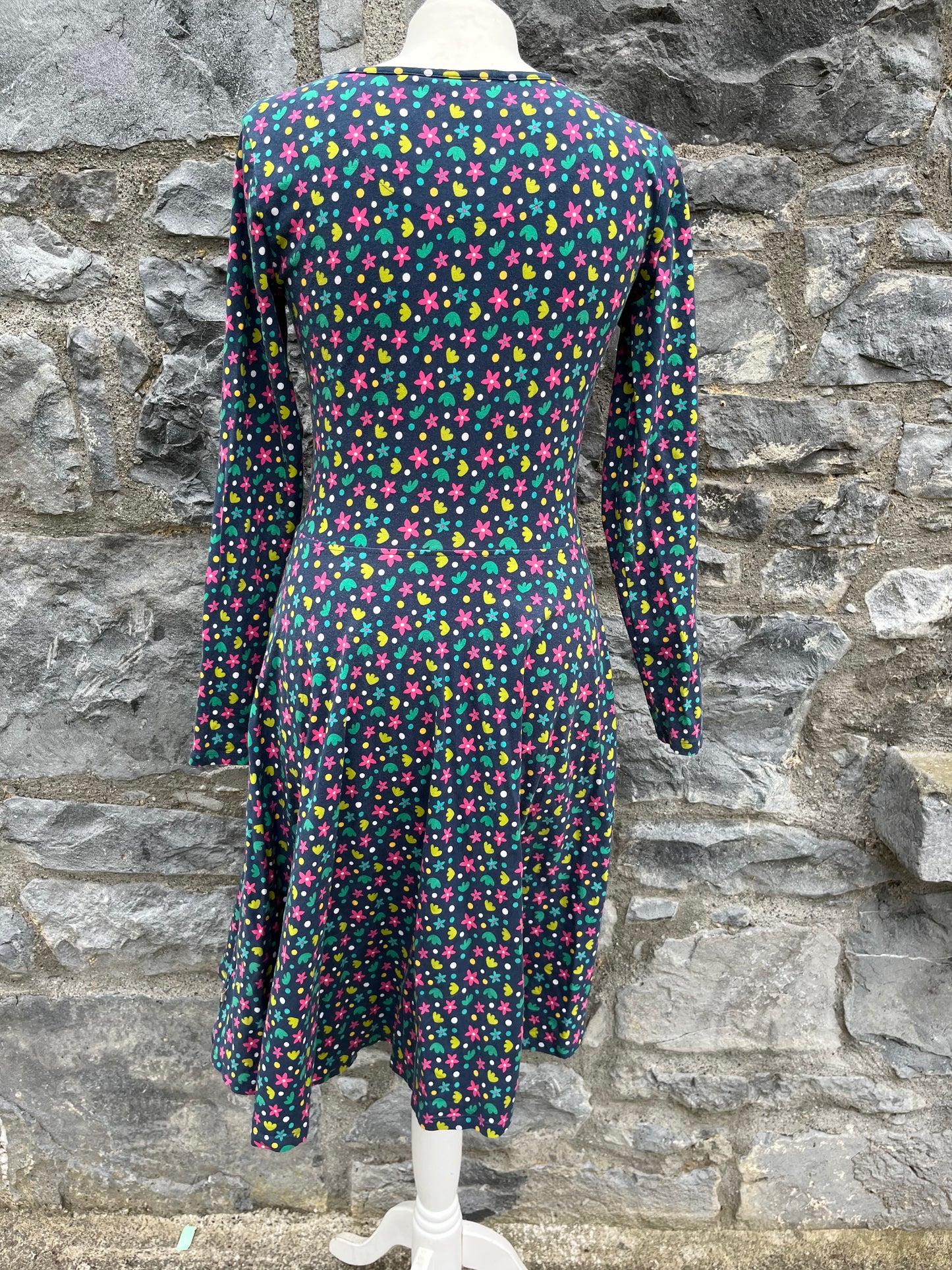 Floral navy skater dress uk 10