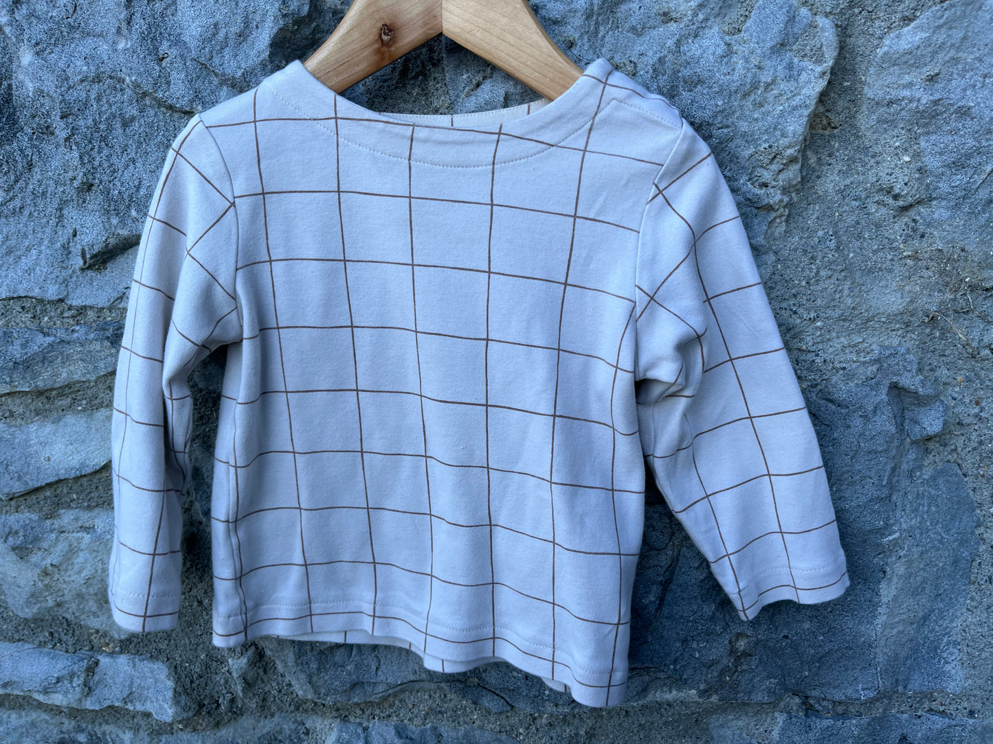 Beige check top 12m (80cm)