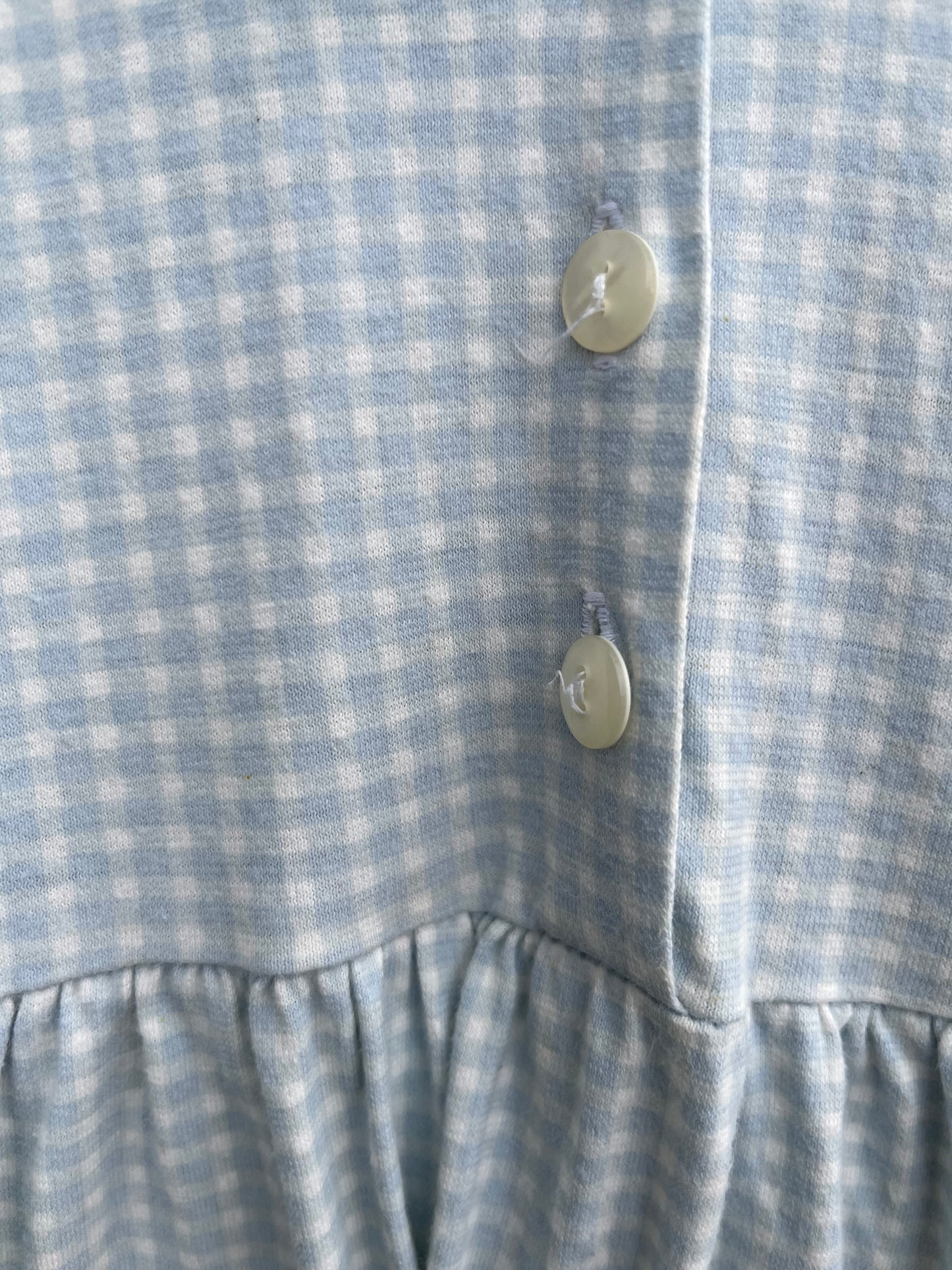 90s pale blue gingham dress 5-6y (110-116cm)