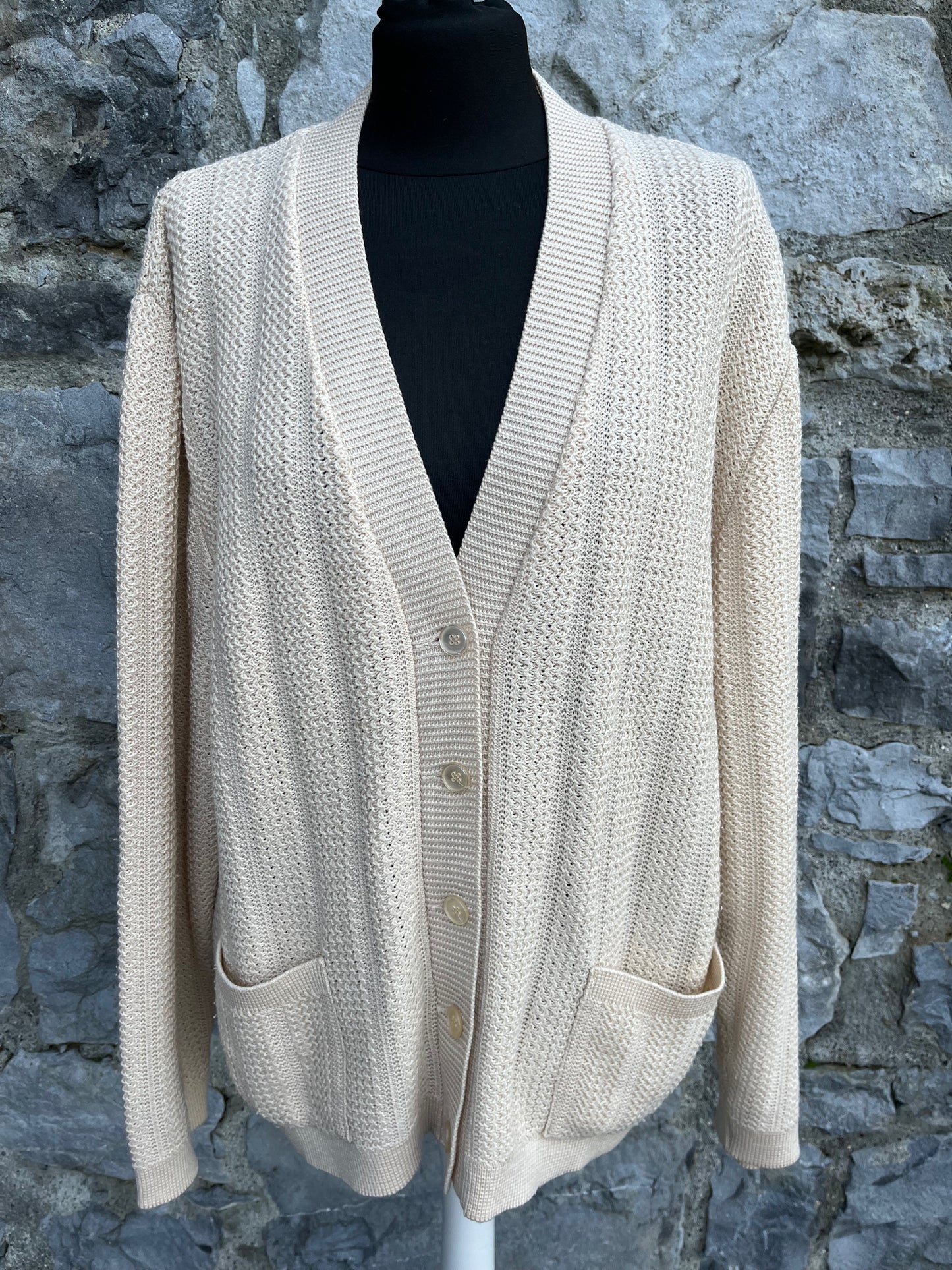 80s beige cardigan uk 14-16