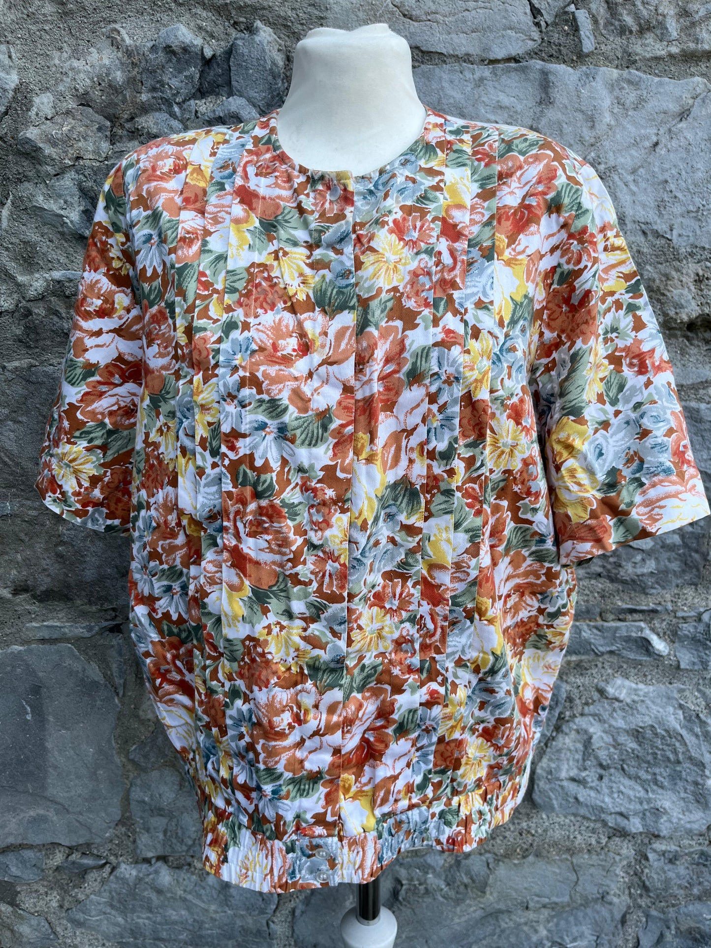 Brown flowers blouse uk 14
