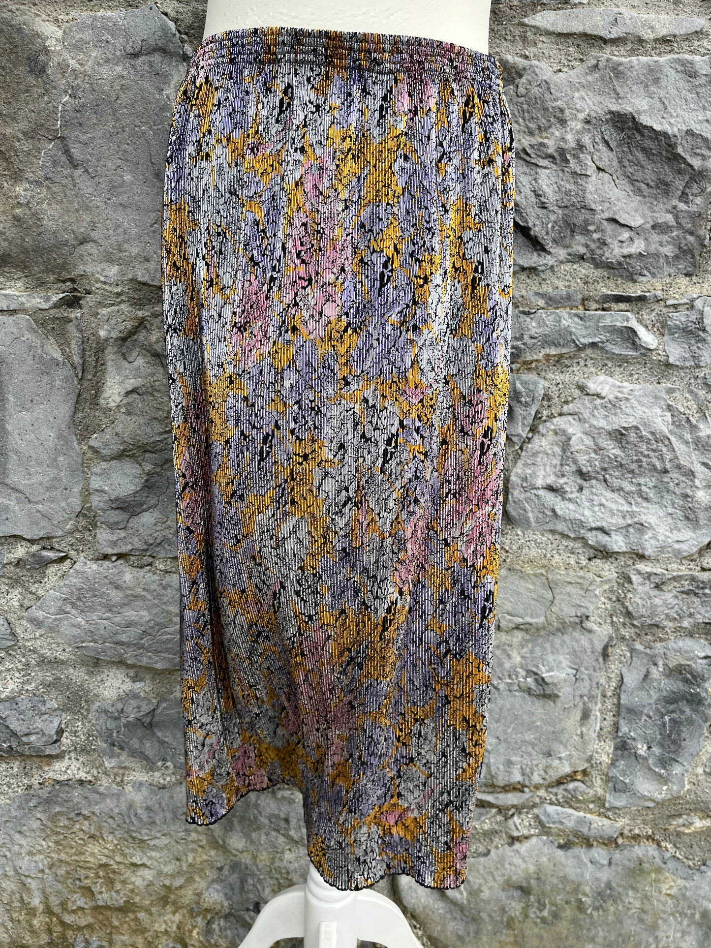 Silver wrinkled skirt uk 10 -12