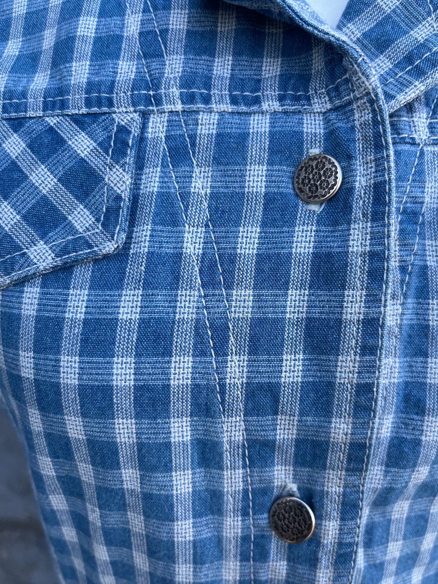 90s check denim dress uk 8