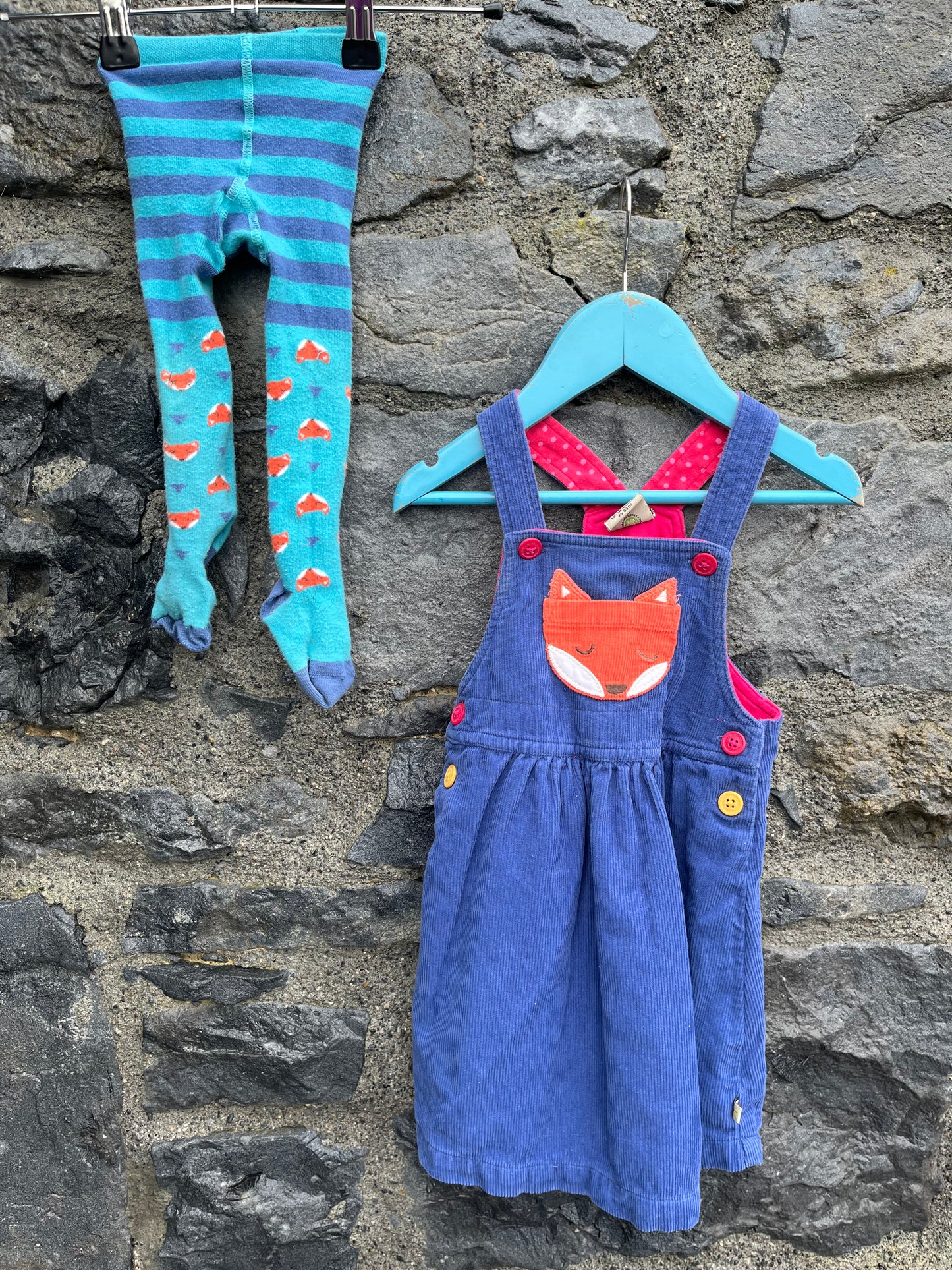 Fox pinafore&tights 12-18m (80-86cm)