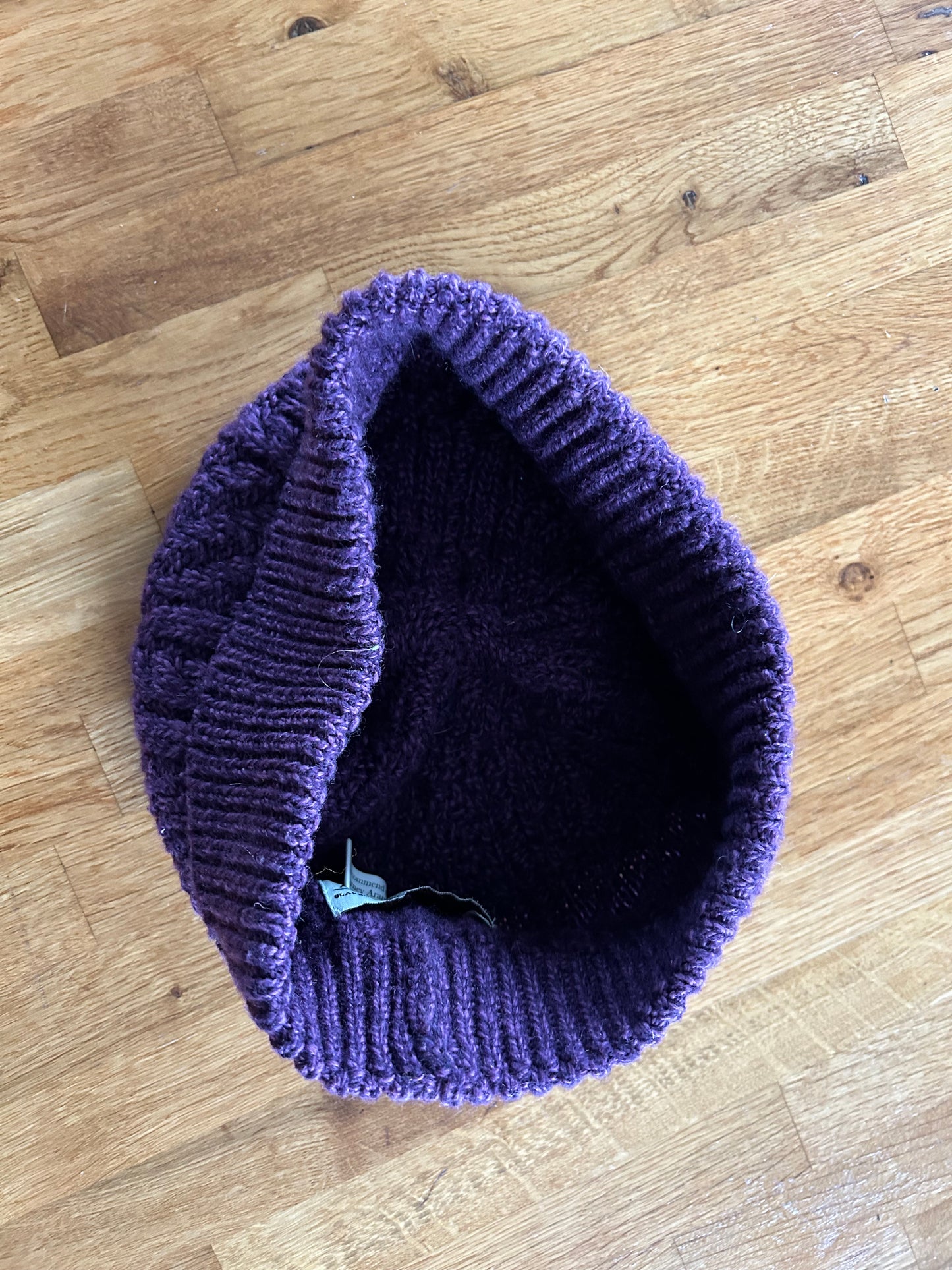 Purple woolly hat