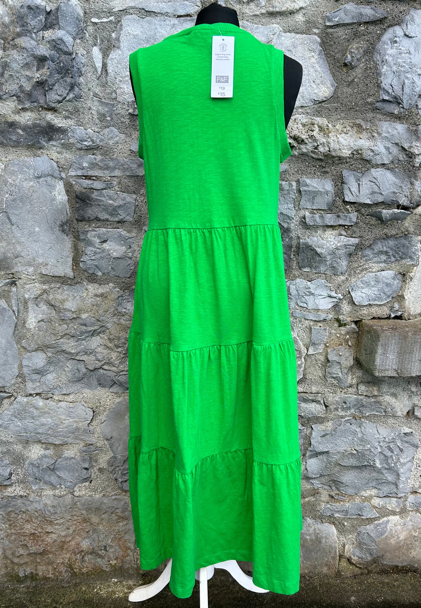 Green tiered dress uk 10-12